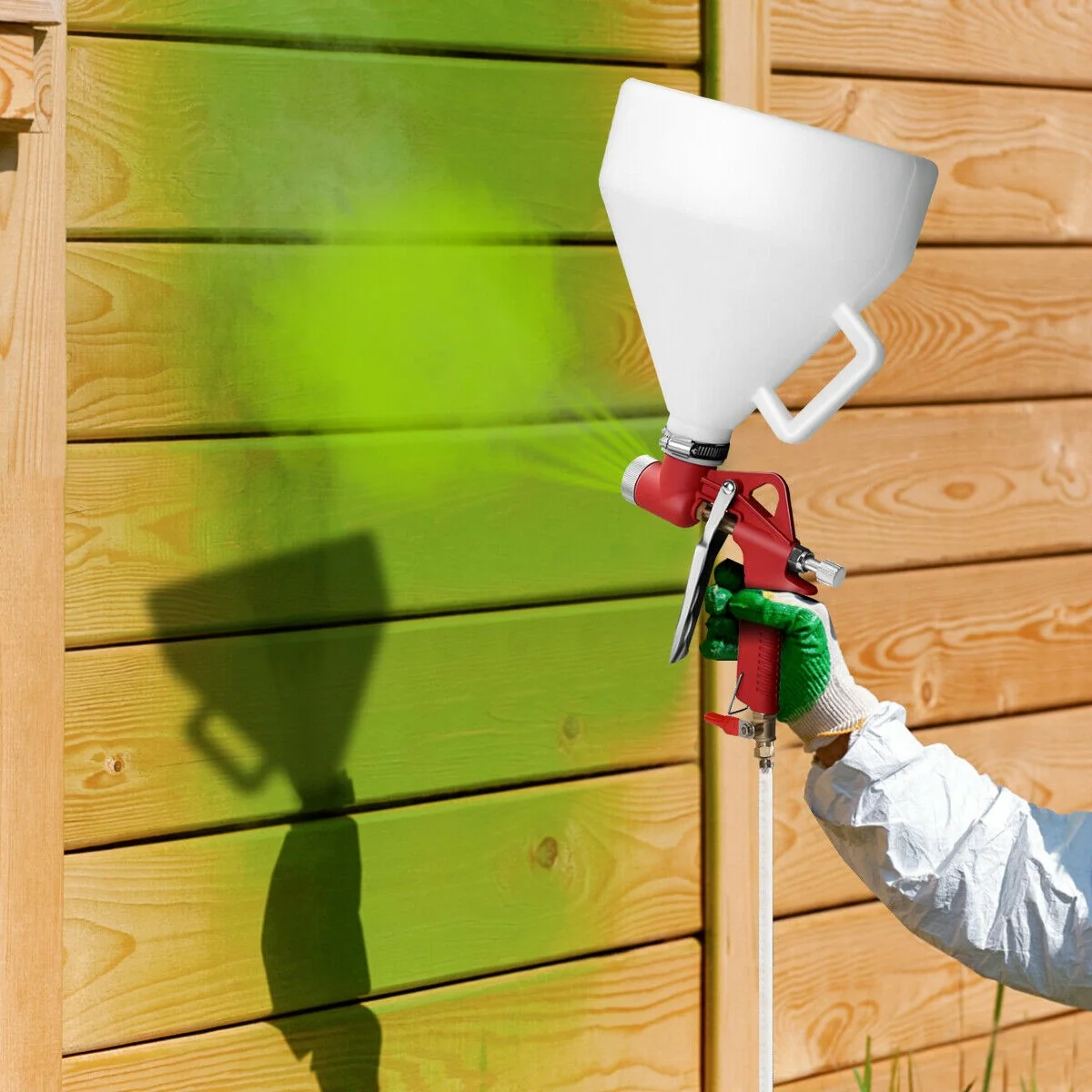 Goplus 1.45 Gallon Air Texture Gun, Drywall Texture Sprayer with 3 Nozzle 4.0mm, 6.0mm - Image 2