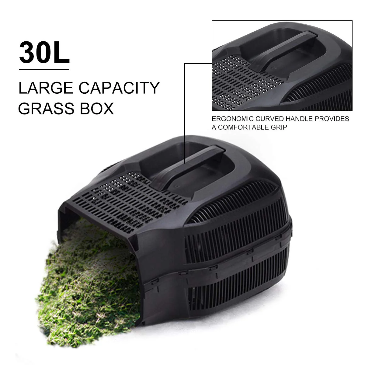 14-Inch 12 Amp Lawn Mower w/Grass Bag Folding Handle Electric Push Lawn Corded Mower - Image 4