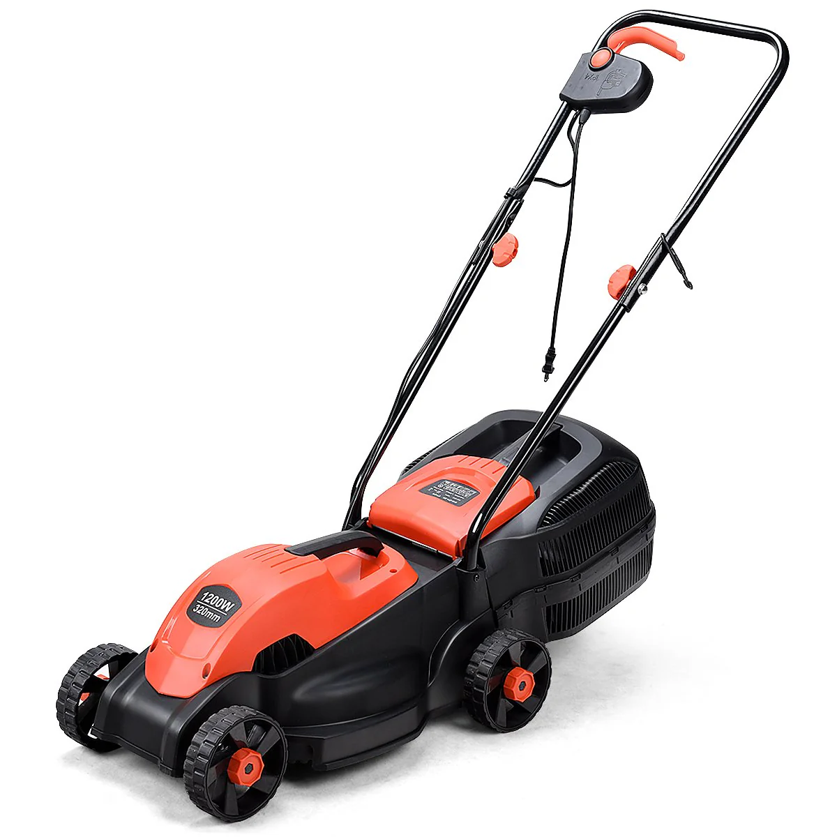 14-Inch 12 Amp Lawn Mower w/Grass Bag Folding Handle Electric Push Lawn Corded Mower - Image 5