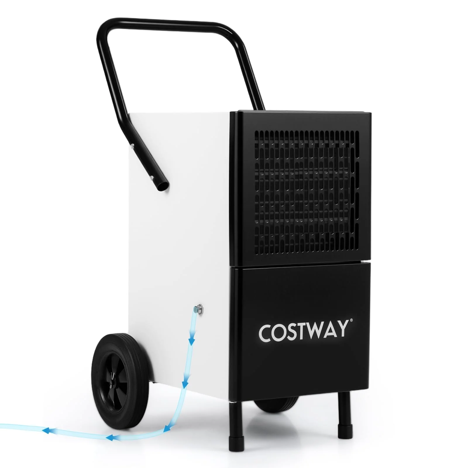 189 Pints Commercial Dehumidifier with Pump, 3.3Ft Drain Hose & Wheels