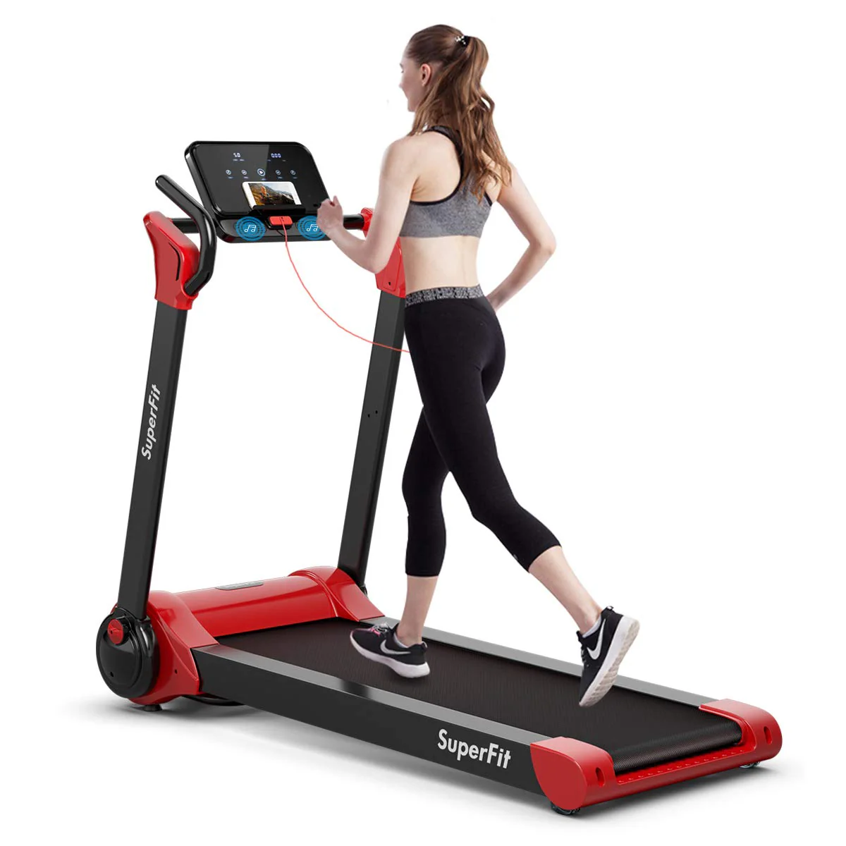 2.25HP Electric Folding Treadmill, Installation-Free Design with 8-Stage Damping System - Image 11