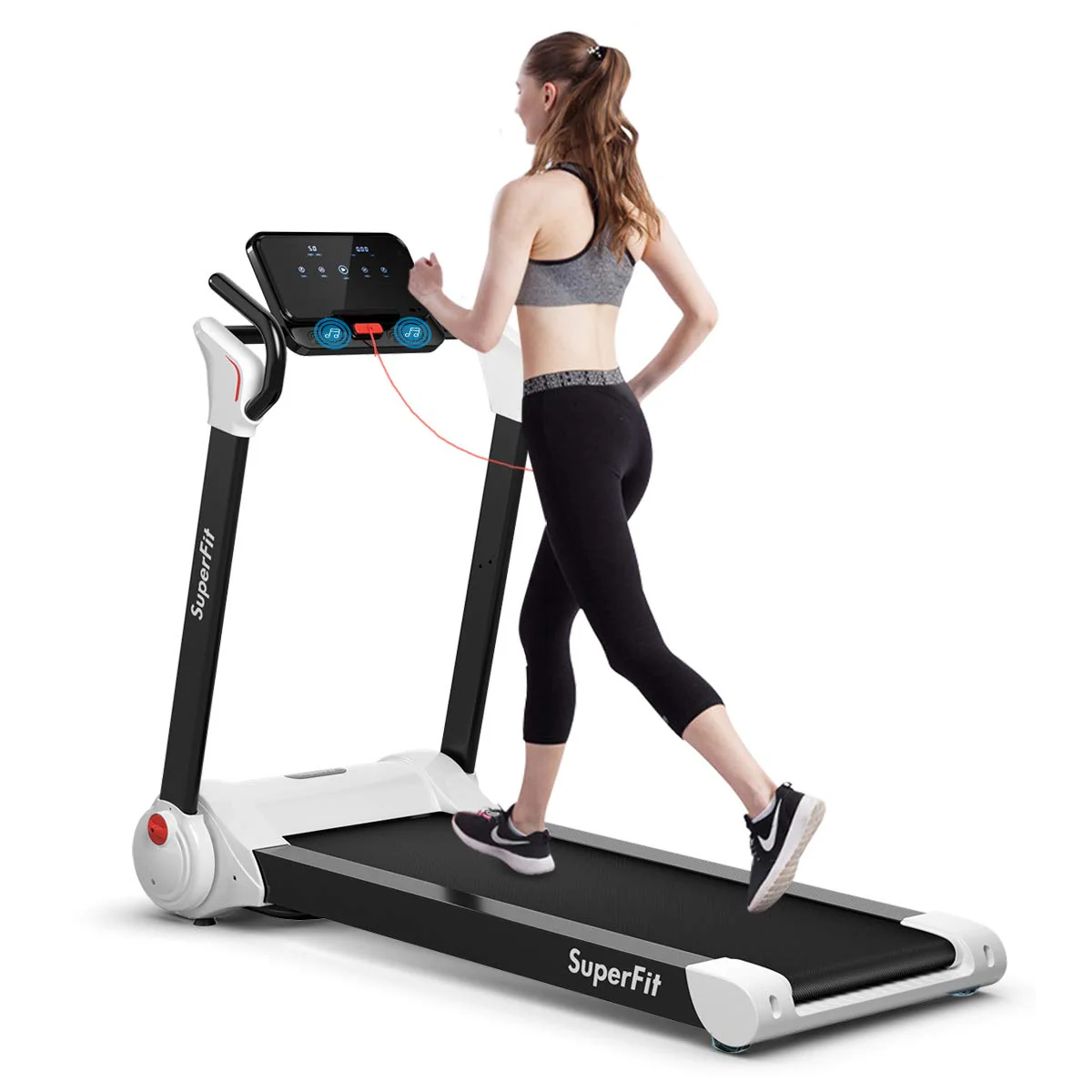 2.25HP Electric Folding Treadmill, Installation-Free Design with 8-Stage Damping System - Image 12