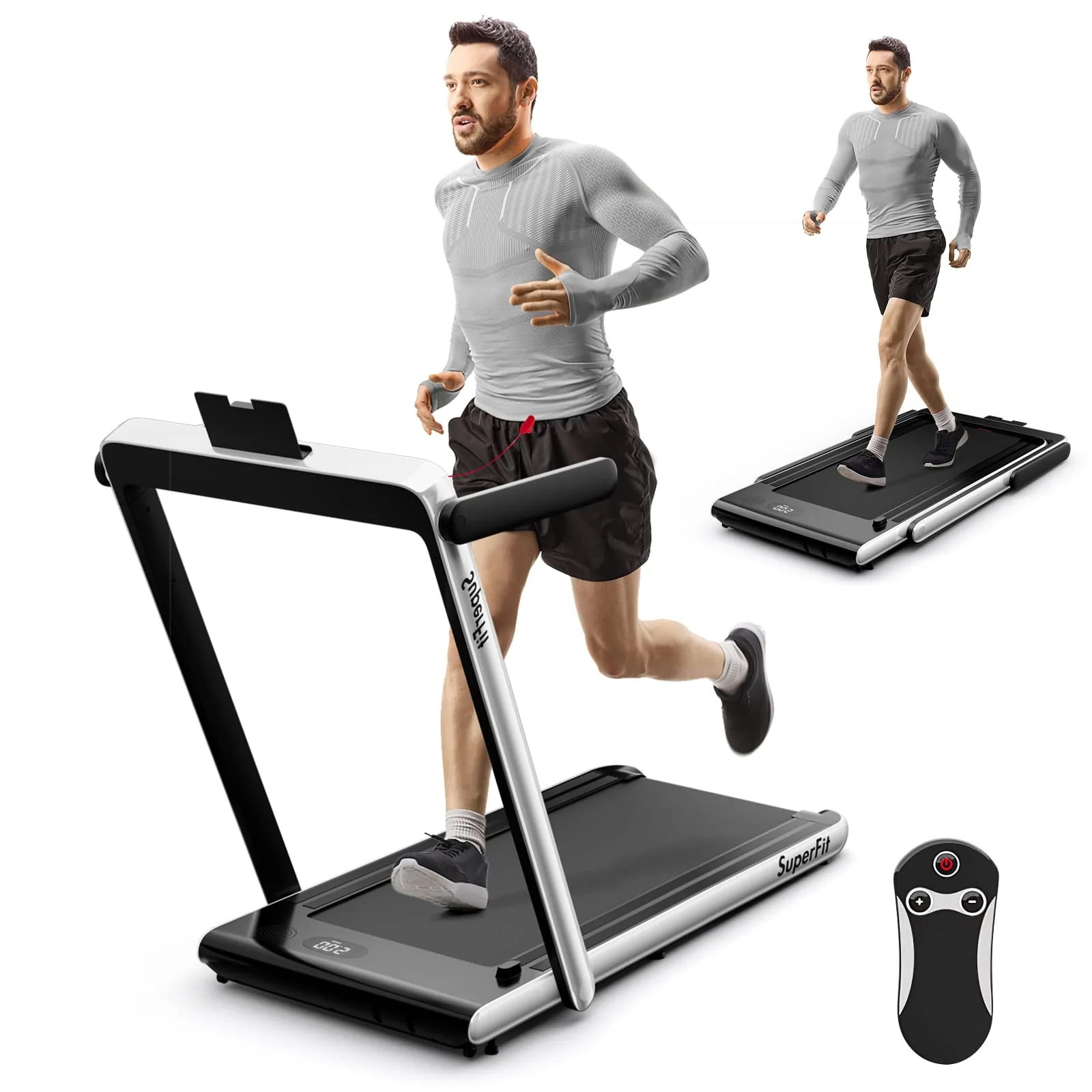 Goplus 2 in 1 Under Desk Treadmill, 2.25HP Superfit Folding Treadmills for Home Office w/Smart APP - Image 15