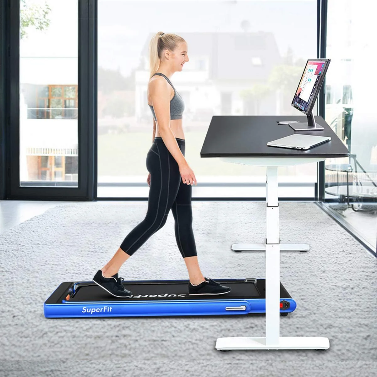 Goplus 2 in 1 Under Desk Treadmill, 2.25HP Superfit Folding Treadmills for Home Office w/Smart APP - Image 19