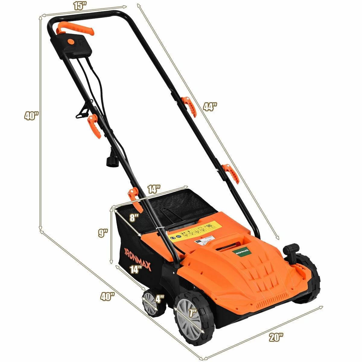 2-in-1 Lawn Dethatcher 12Amp, 3 Level Depth Adjustable Weeder - Image 10