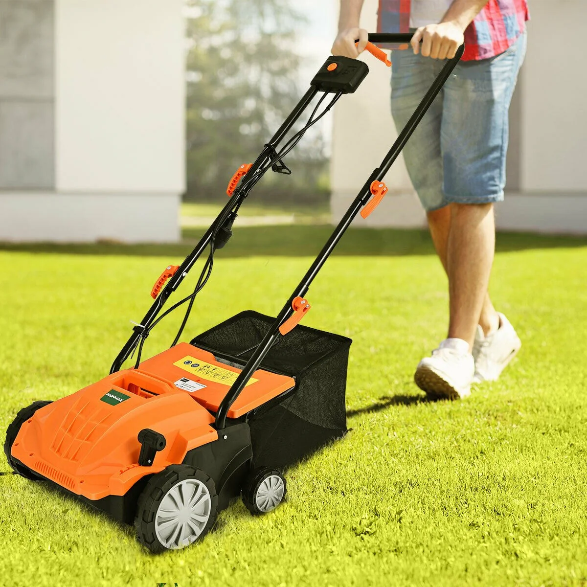 2-in-1 Lawn Dethatcher 12Amp, 3 Level Depth Adjustable Weeder - Image 4