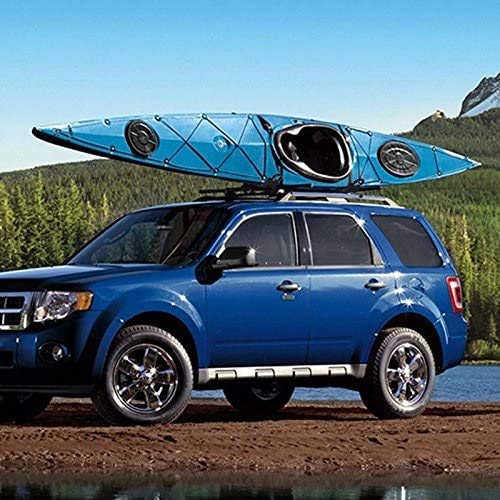 2 Pairs Kayak Roof Rack, Universal Kayak Carrier J-Bar Rack with 4 Tie Down Straps - Image 2