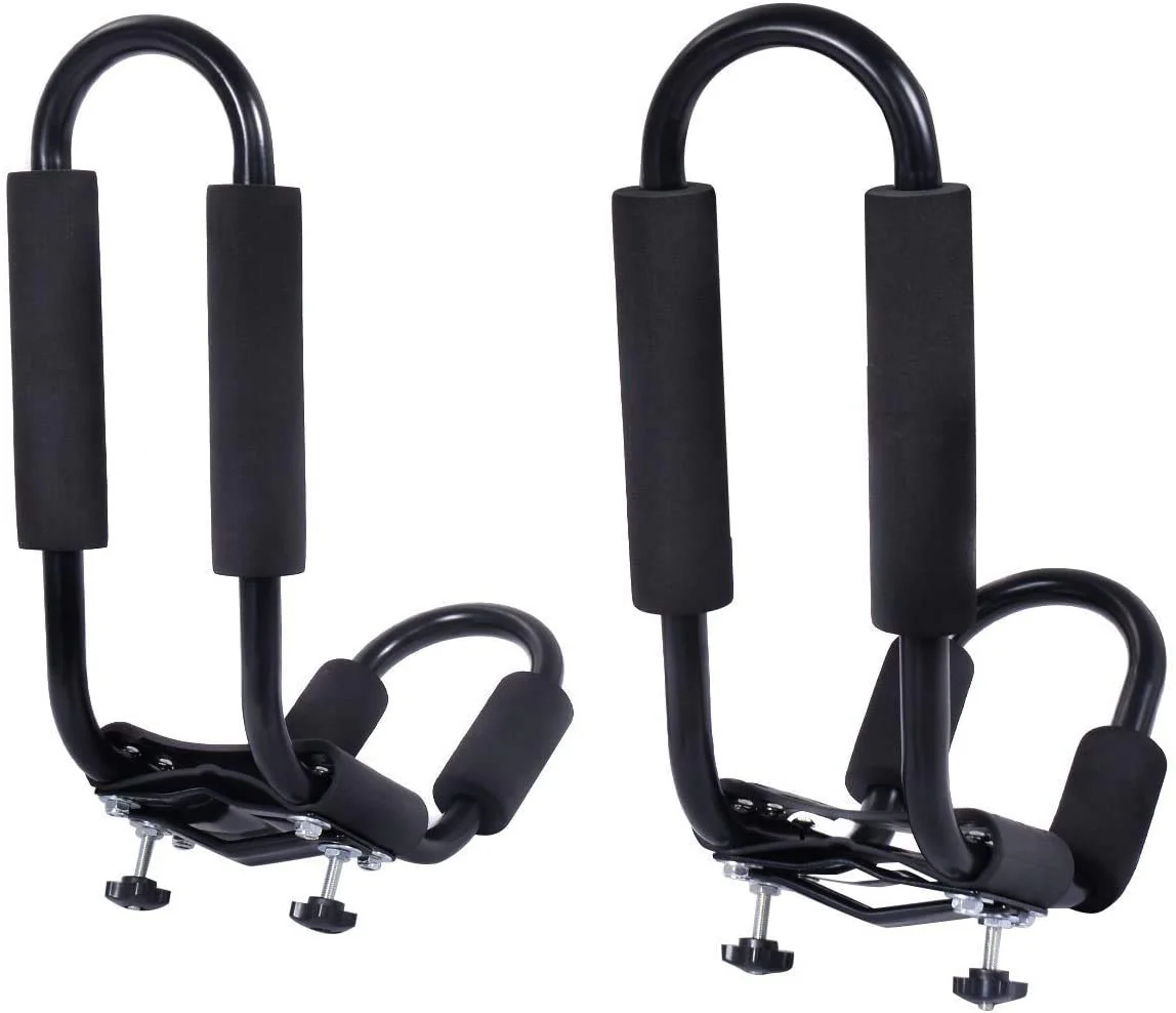 2 Pairs Kayak Roof Rack, Universal Kayak Carrier J-Bar Rack with 4 Tie Down Straps - Image 7