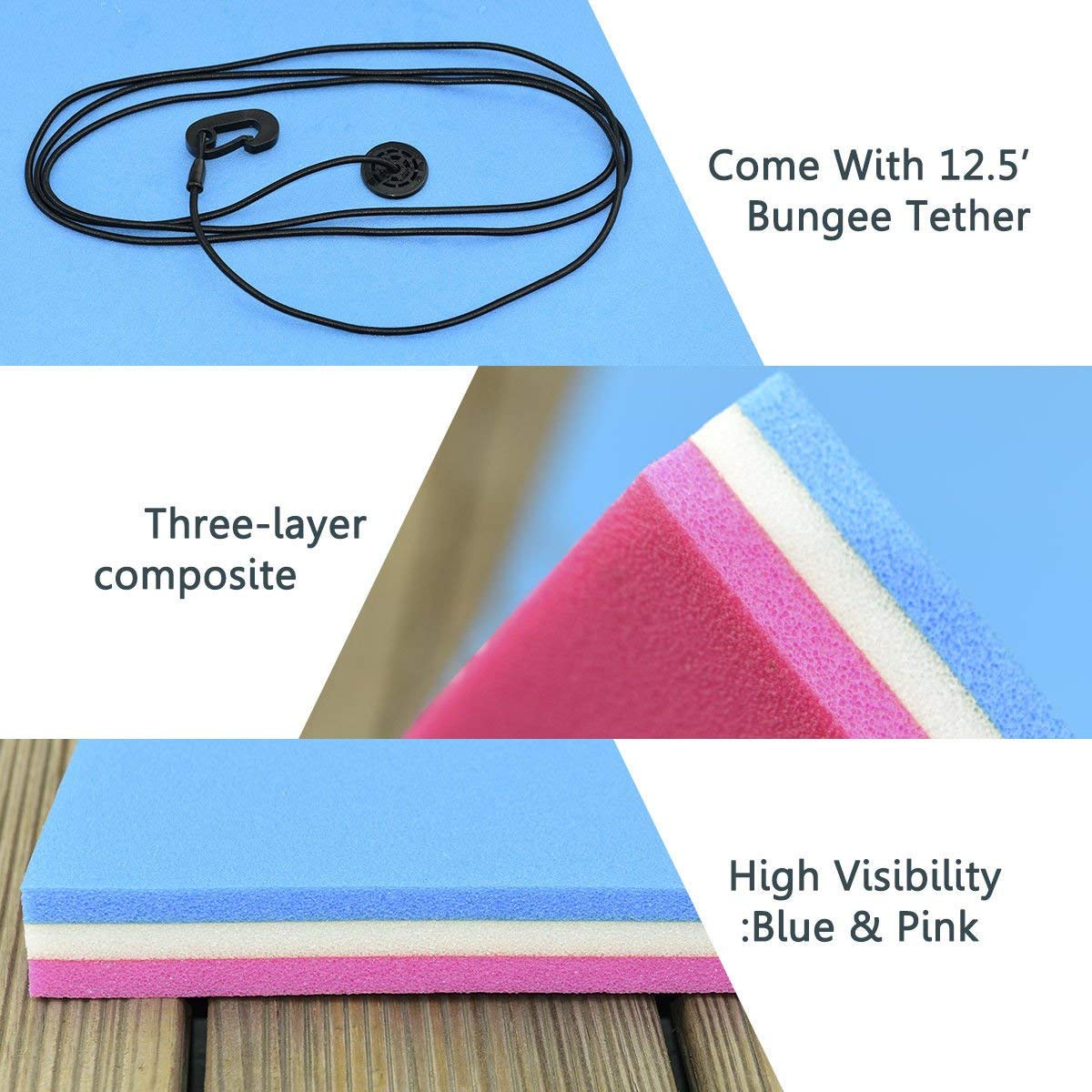 Floating Water Pad Mat, Tear-Resistant XPE Foam (18' x 6' /12' x 6') - Image 11