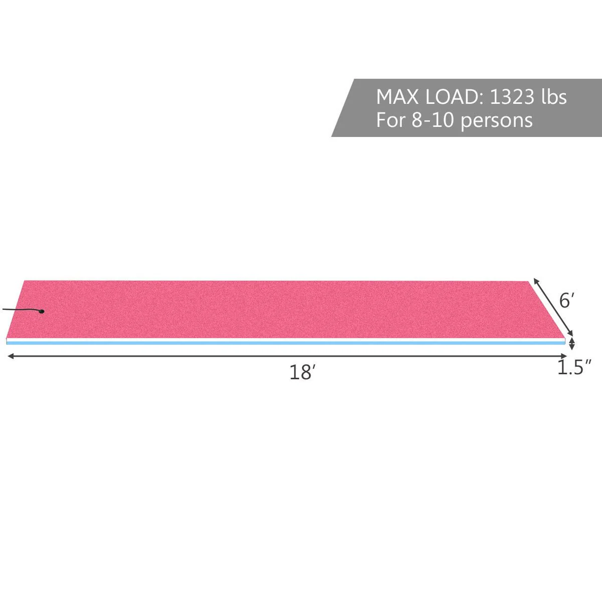 Floating Water Pad Mat, Tear-Resistant XPE Foam (18' x 6' /12' x 6') - Image 17
