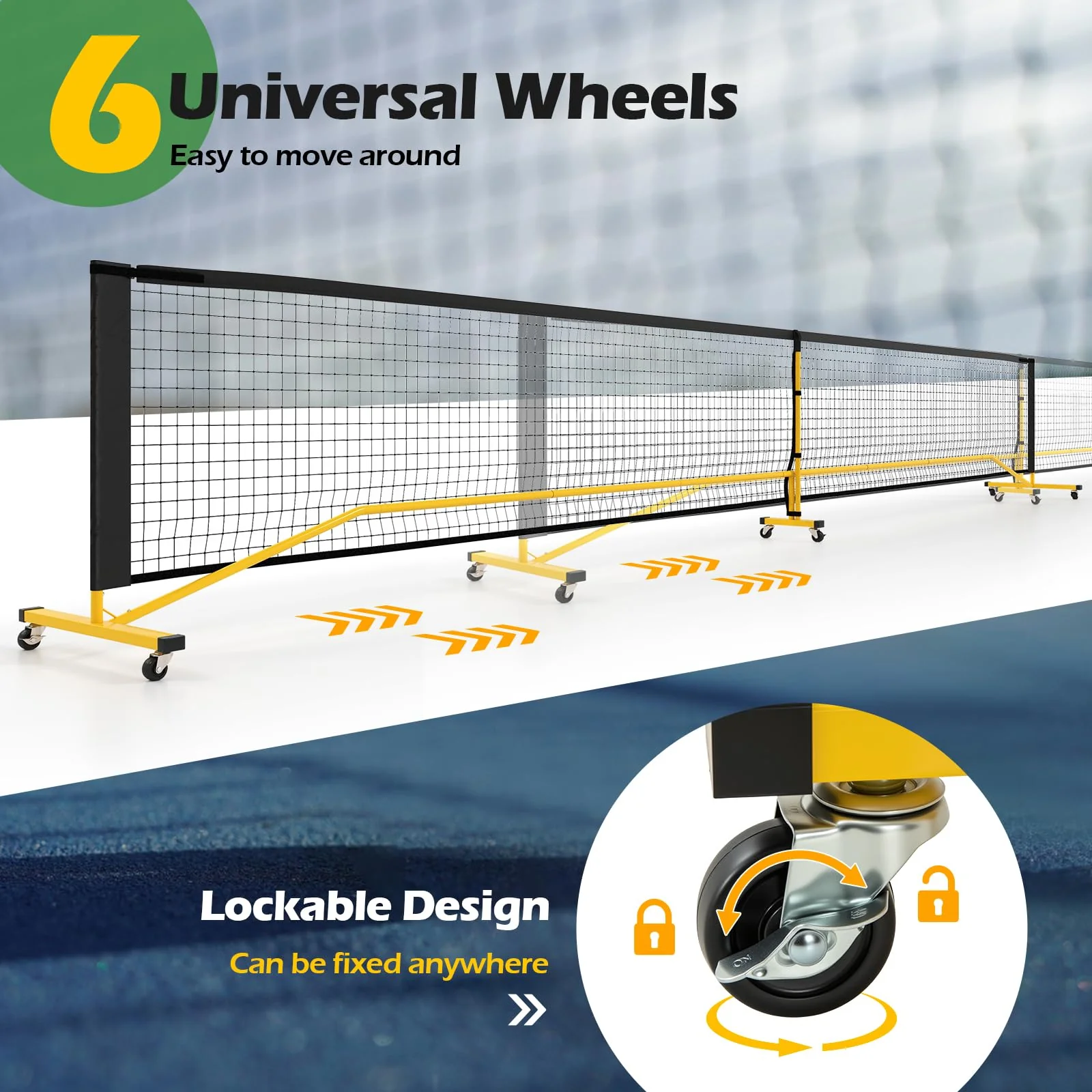 22FT Regulation Size Pickle Ball Net System with Strong Metal Frame - Image 3