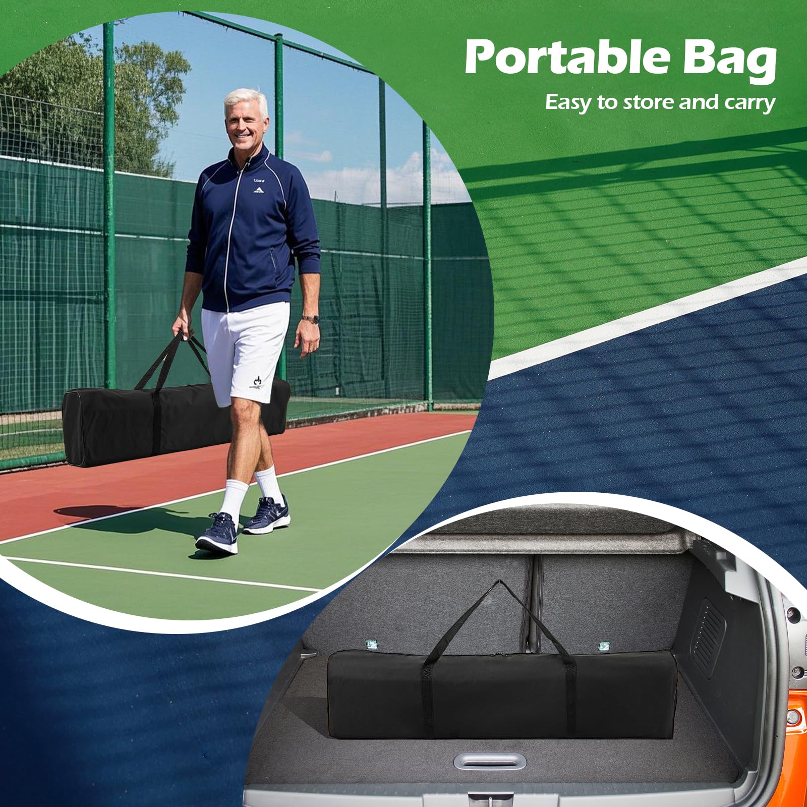 22FT Regulation Size Pickle Ball Net System with Strong Metal Frame - Image 6