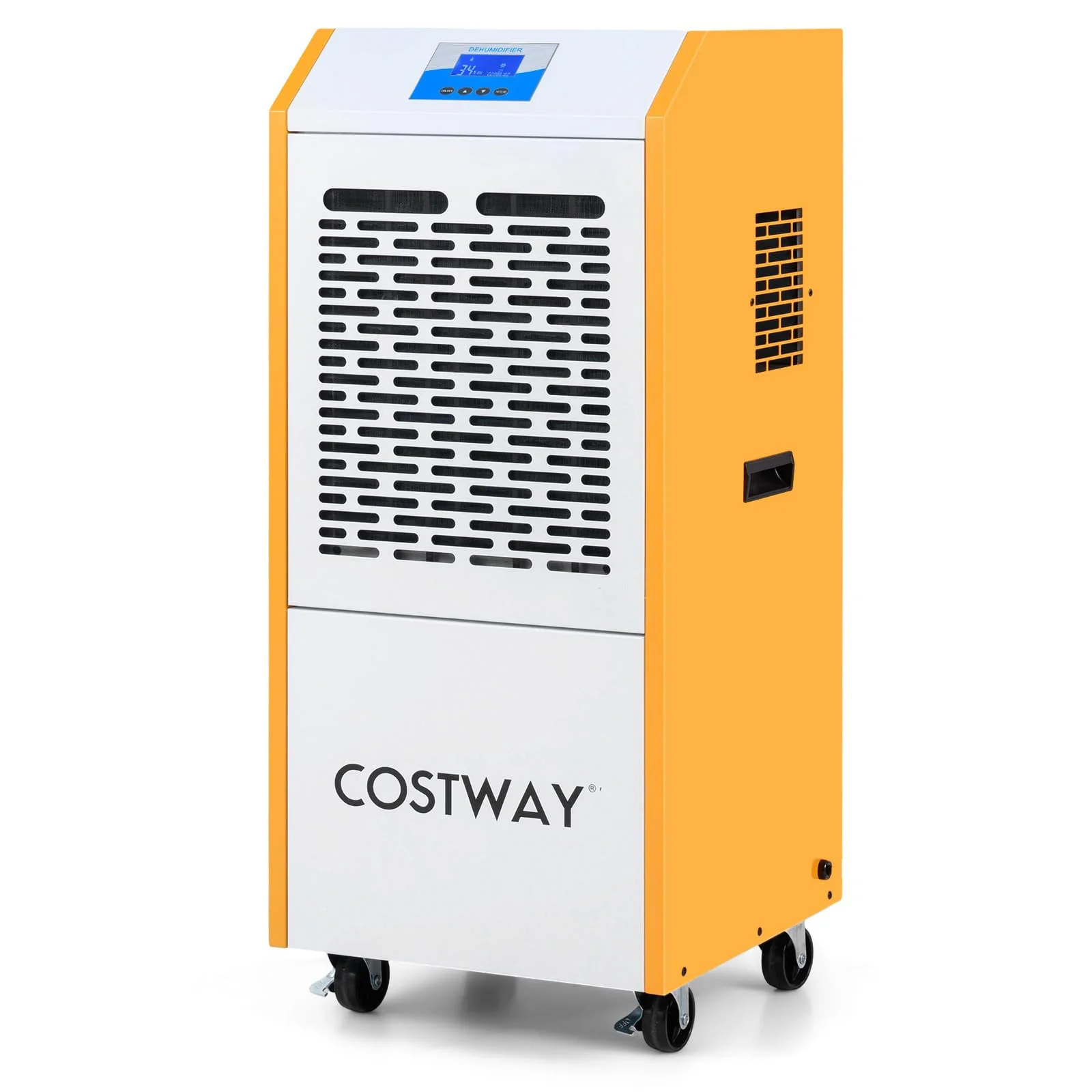 290 Pints Commercial Dehumidifier with Pump, Industrial Dehumidifier with Drain Hose, 24H Timer & Wheels for Basement