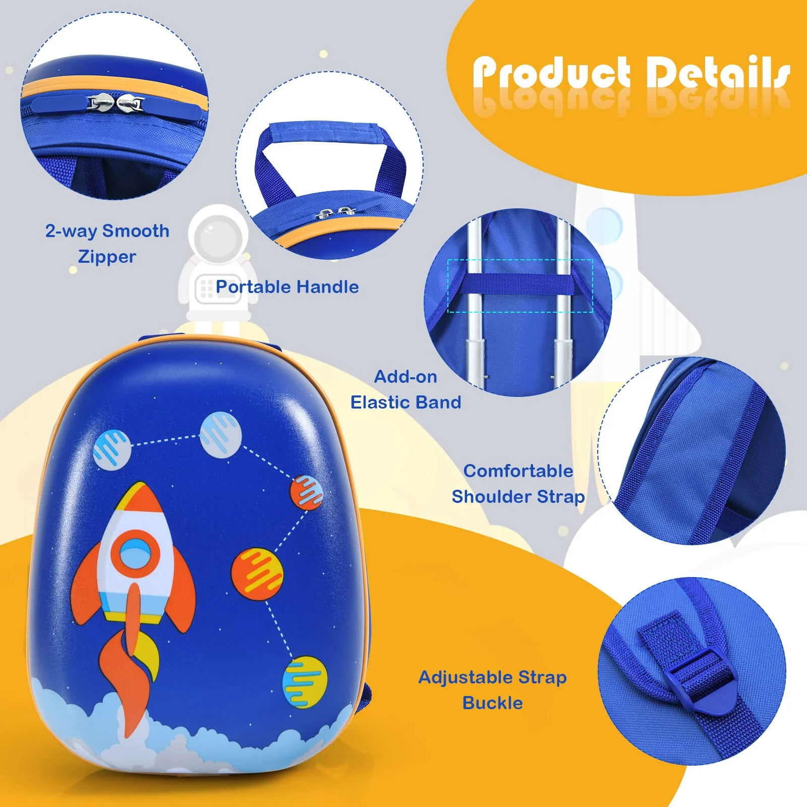 2PC Kids Luggage, 12" & 16" Kids Carry On Luggage Set - Image 4