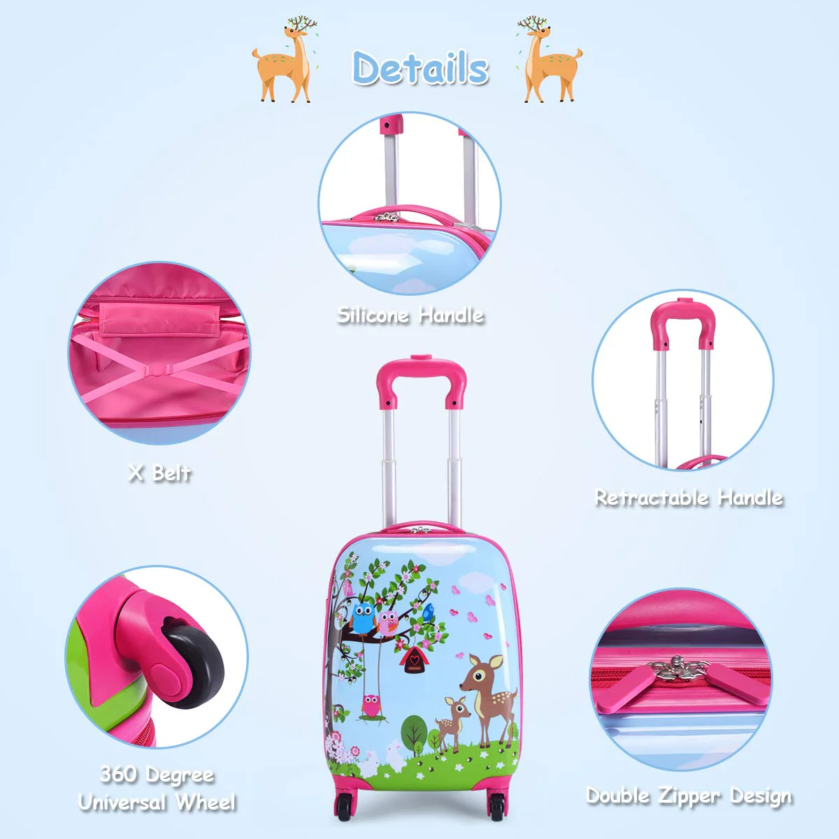 2PC Kids Luggage, 12" & 16" Kids Carry On Luggage Set - Image 13