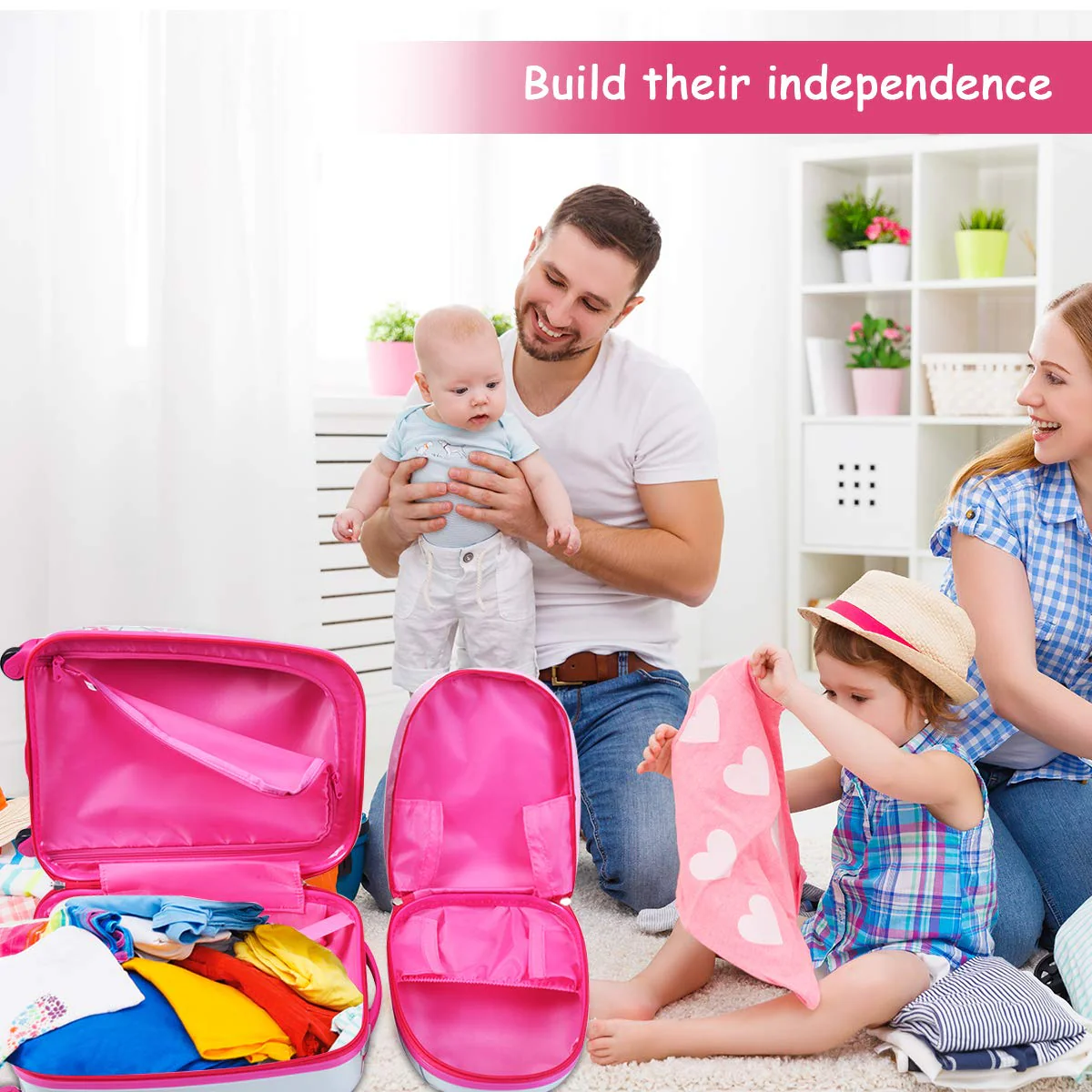 2PC Kids Luggage, 12" & 16" Kids Carry On Luggage Set - Image 6