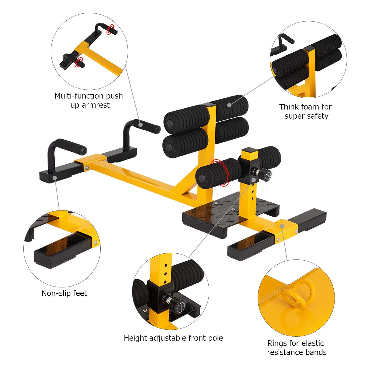 3-in-1 Multifunctional Squat Machine Deep Sissy Squat & Leg Exercise Squat - Image 5