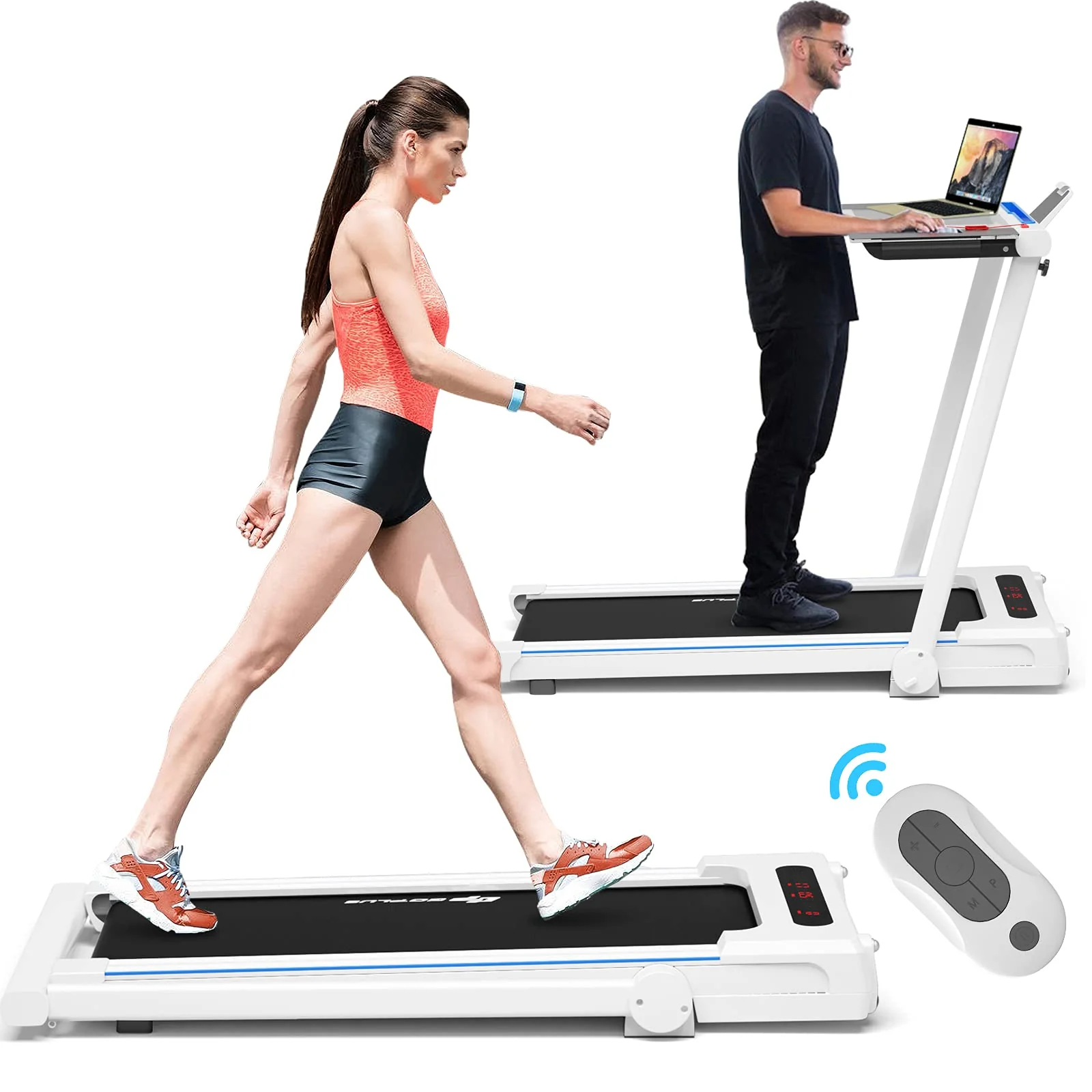 Goplus 3 in 1 Under Desk Treadmill Walking Pad with Removable Desktop - Image 11