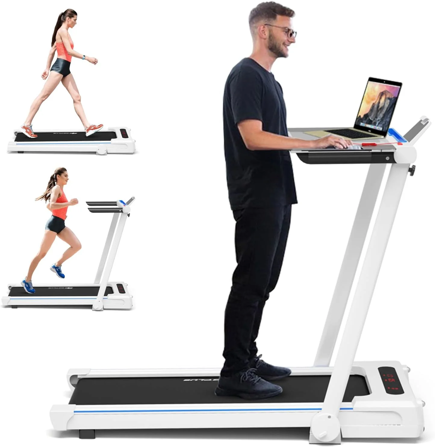 Goplus 3 in 1 Under Desk Treadmill Walking Pad with Removable Desktop - Image 12