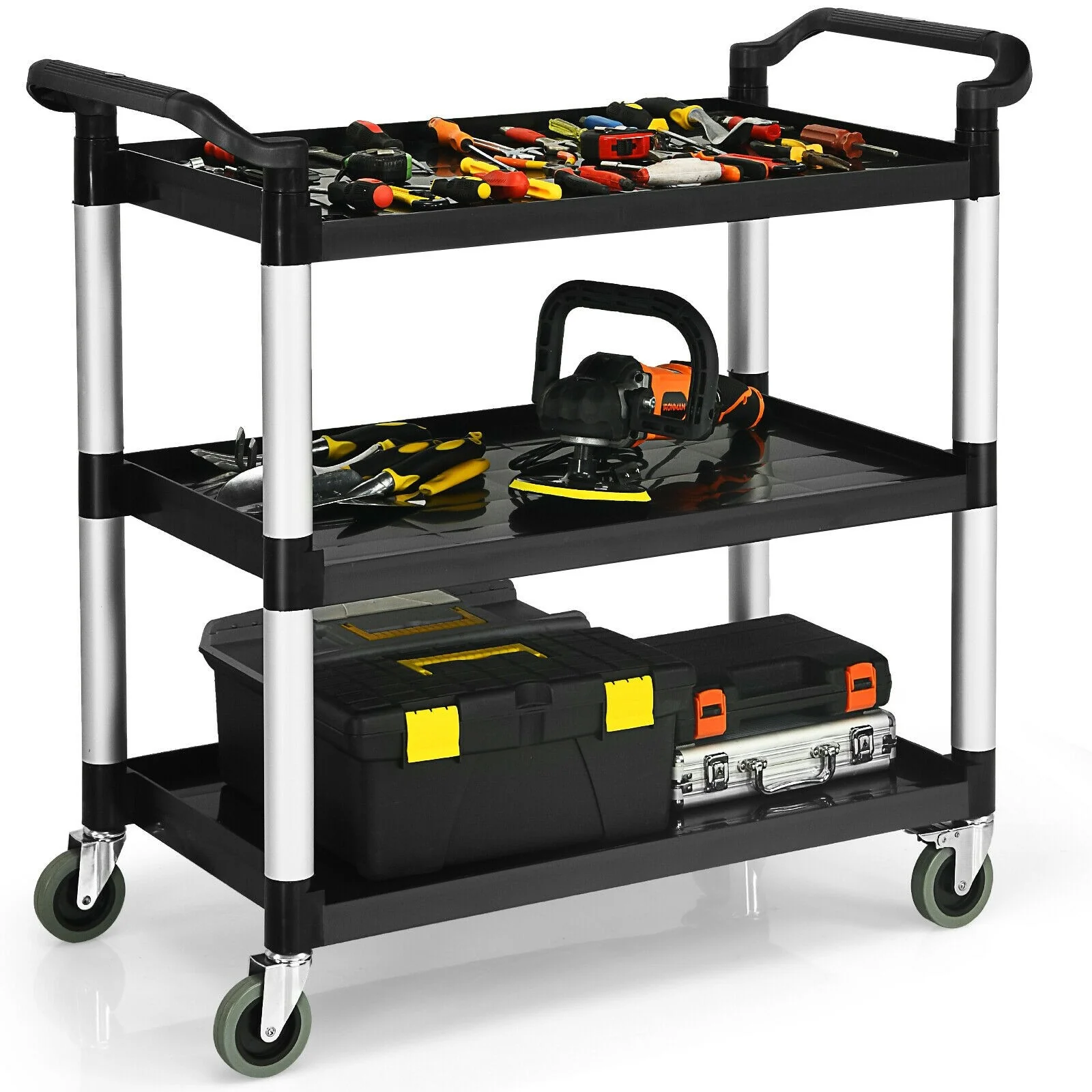 3-Tier Rolling Utility Cart with Wheels - Image 10