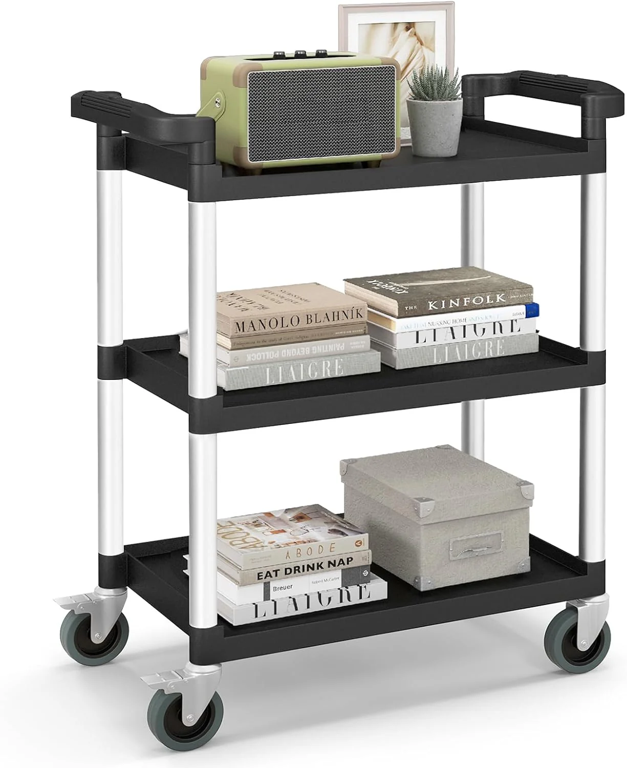 3-Tier Rolling Utility Cart with Wheels - Image 13