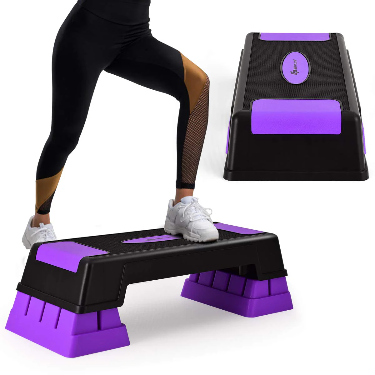 30'' Aerobic Stepper with Risers, 5 x 7 x 9 Levels Height Adjustable - Image 10