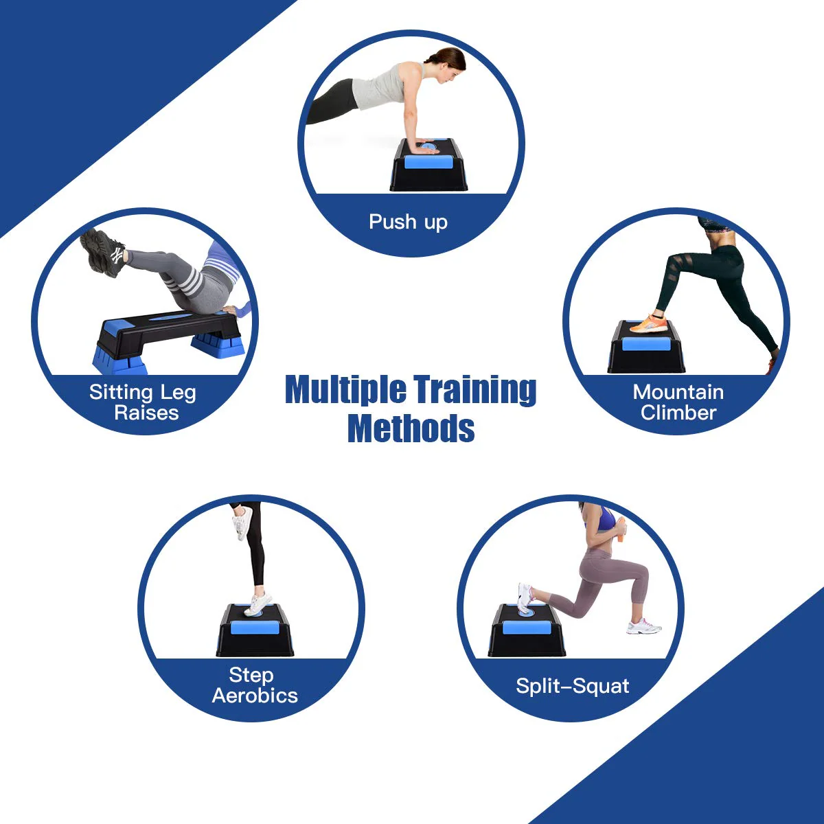30'' Aerobic Stepper with Risers, 5 x 7 x 9 Levels Height Adjustable - Image 5