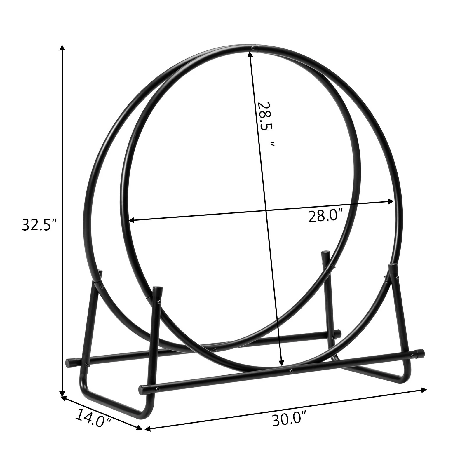 30 Inch Firewood Log Hoop, Tubular Steel Log Holder - Image 8