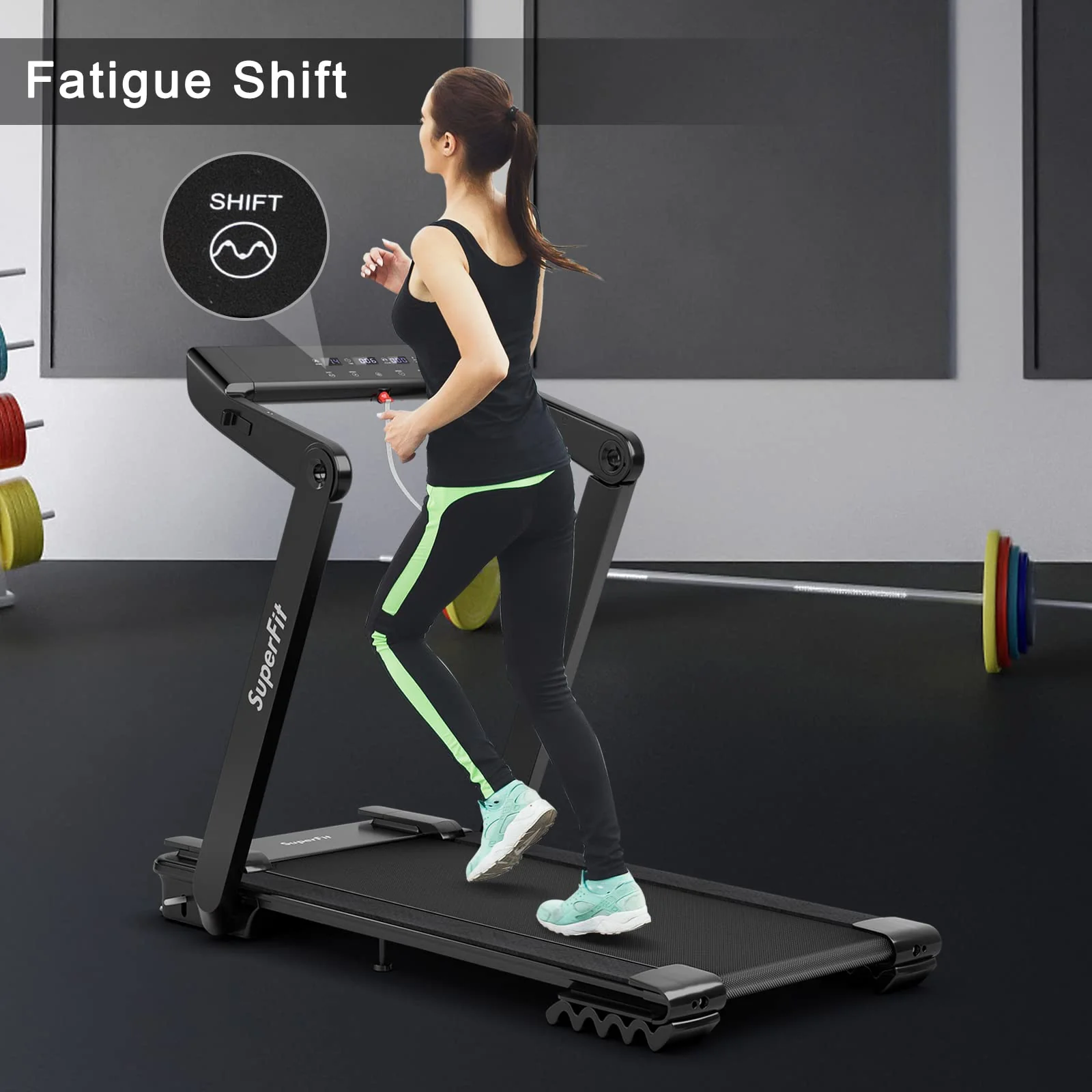 4.0HP Heavy Duty Folding Treadmill, Electric Foldable Superfit Treadmill with LED Touch Screen - Image 4