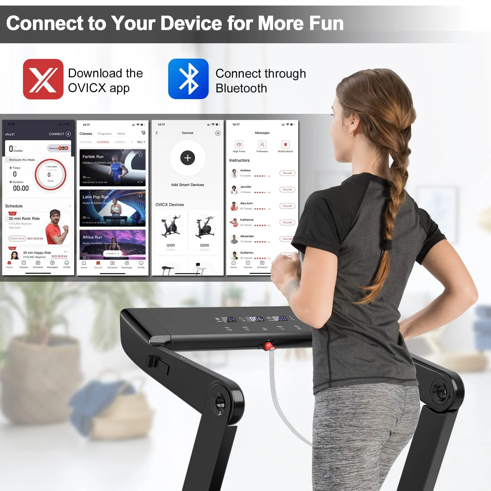 4.0HP Heavy Duty Folding Treadmill, Electric Foldable Superfit Treadmill with LED Touch Screen - Image 6