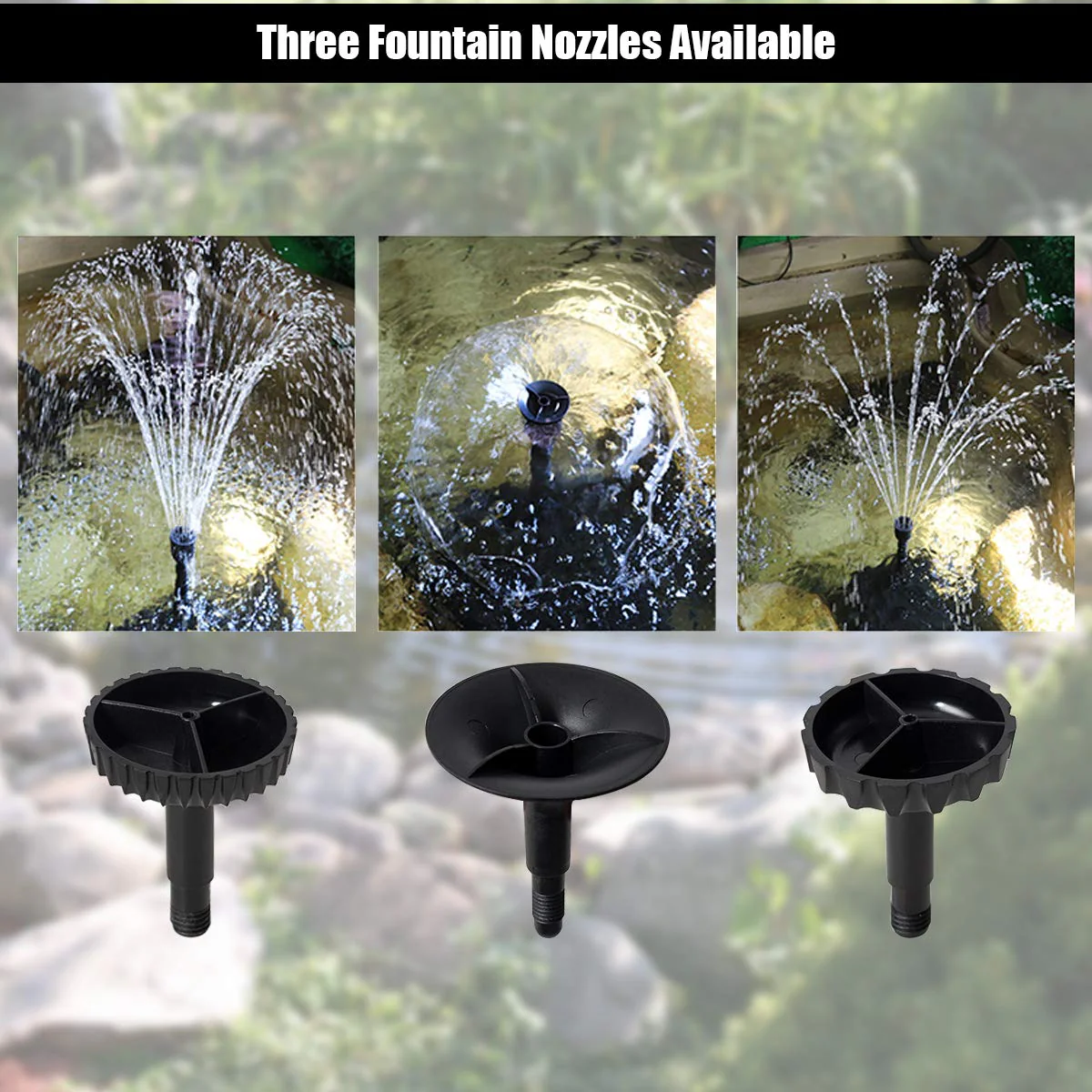 4 in 1 Pond Filter Pump, 660 GPH Fountain Pump w/ 9-Watt Sterilizer and Fountain Jet - Image 3