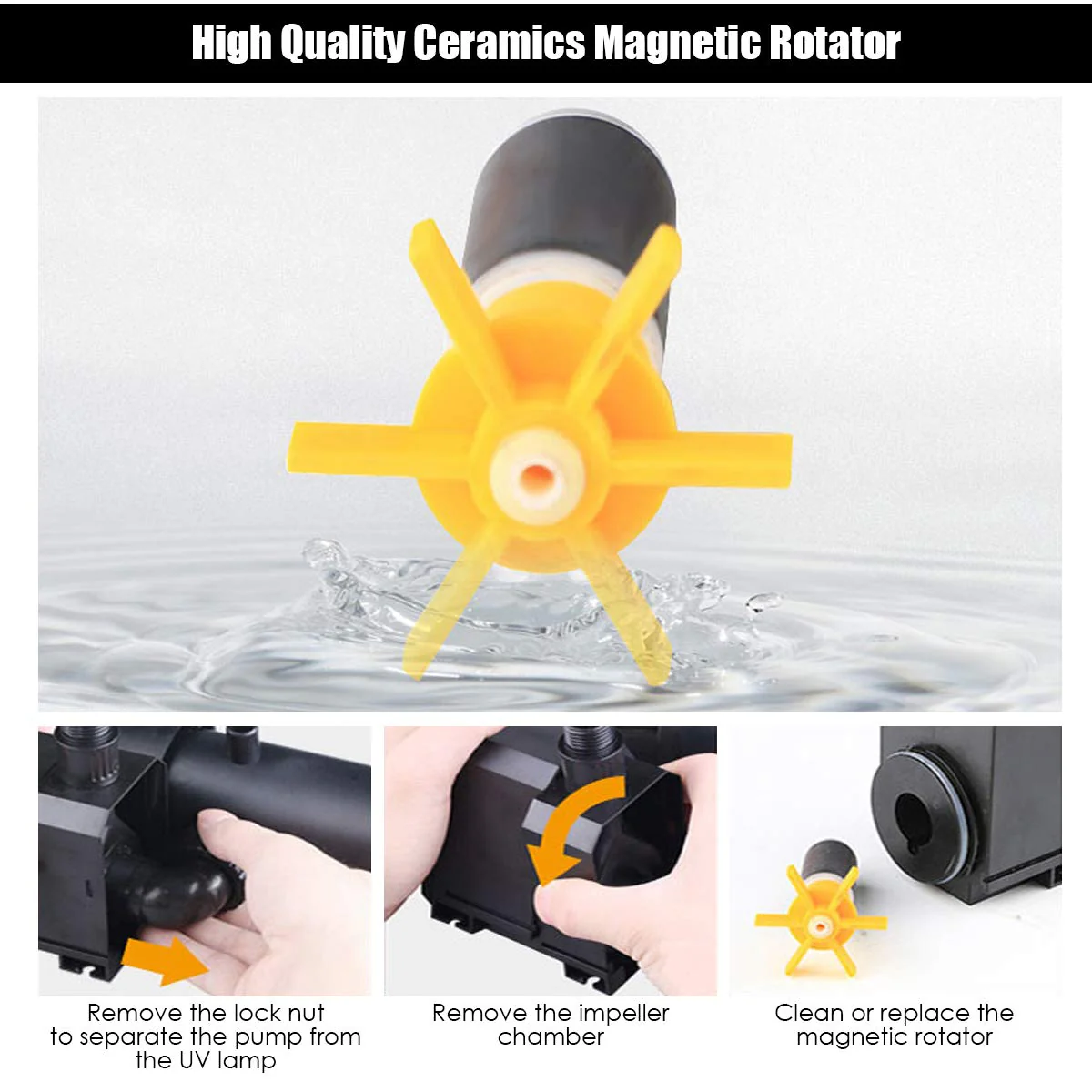 4 in 1 Pond Filter Pump, 660 GPH Fountain Pump w/ 9-Watt Sterilizer and Fountain Jet - Image 4