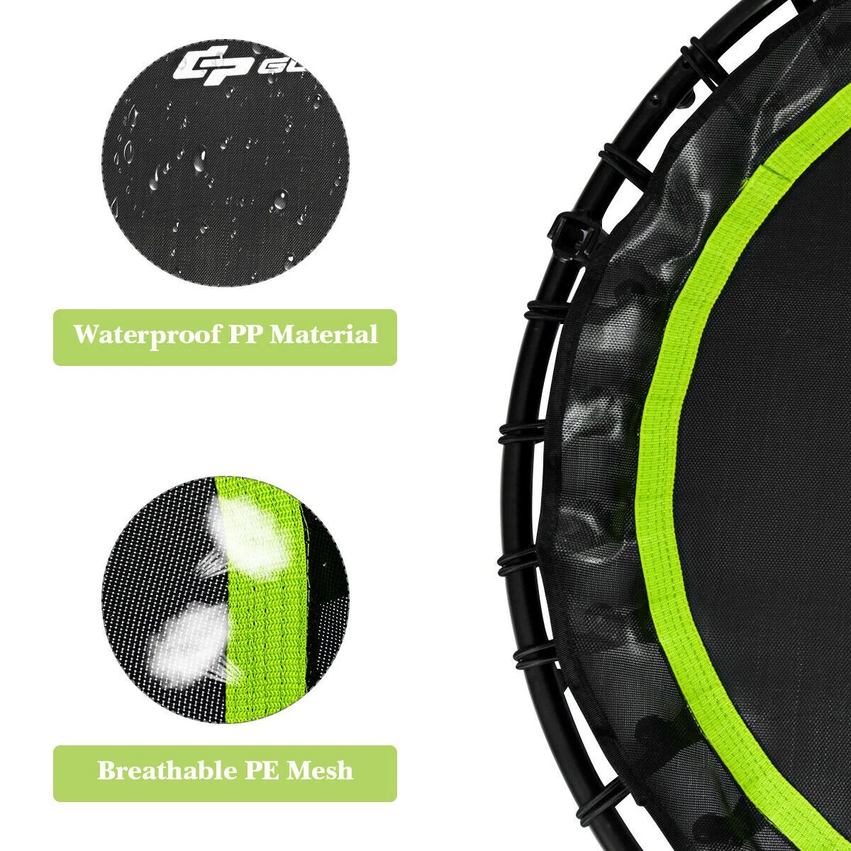 40'' Folding Fitness Trampoline, Portable Mini Exercise Rebounder - Image 7