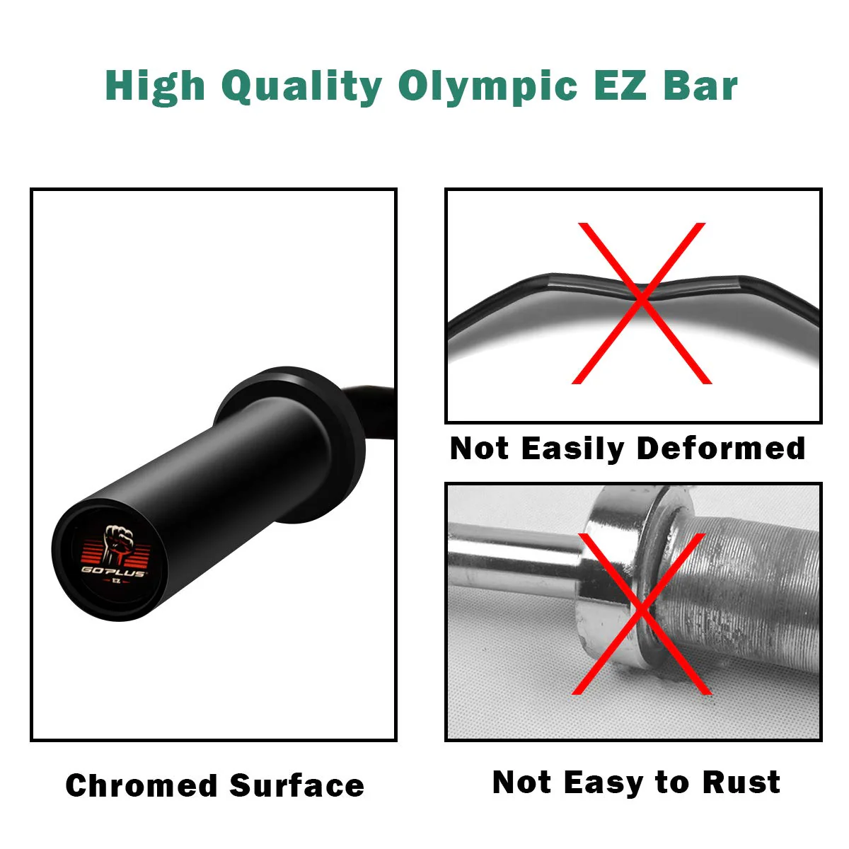 400Lbs Olympic EZ Curl Bar for Strength Training - Image 6