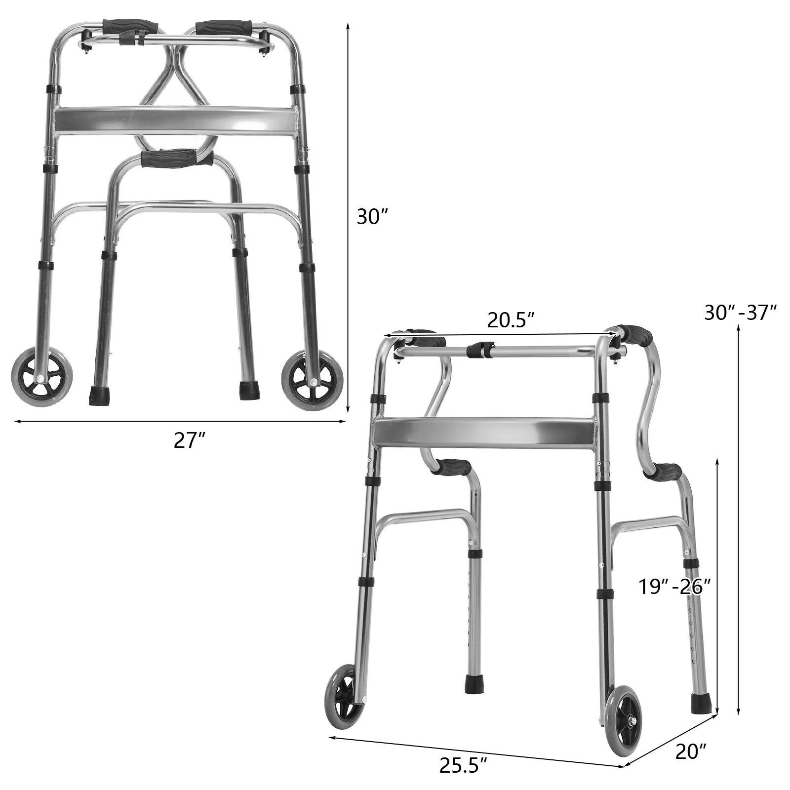 440LBS Foldable Standard Walker - Image 11