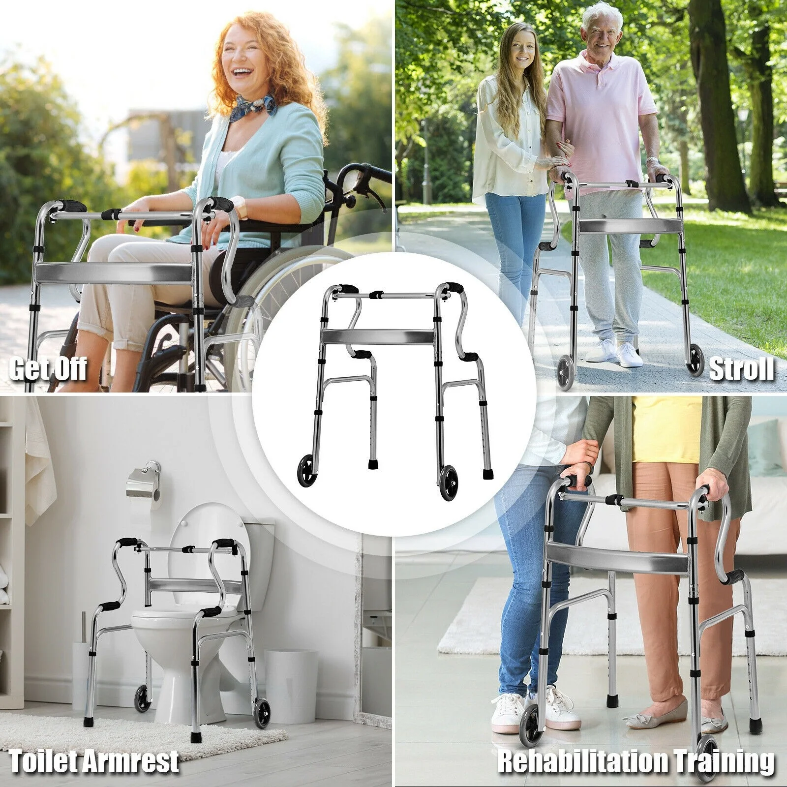 440LBS Foldable Standard Walker - Image 6