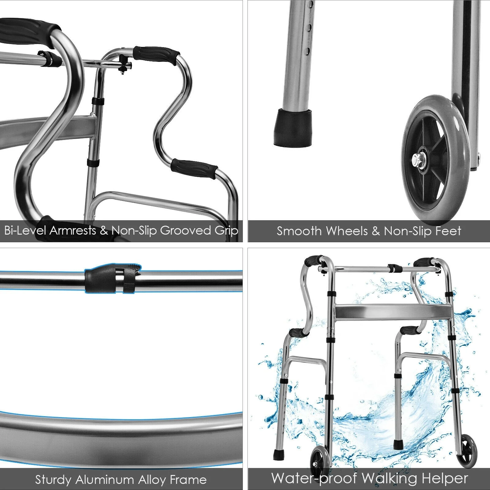 440LBS Foldable Standard Walker - Image 9