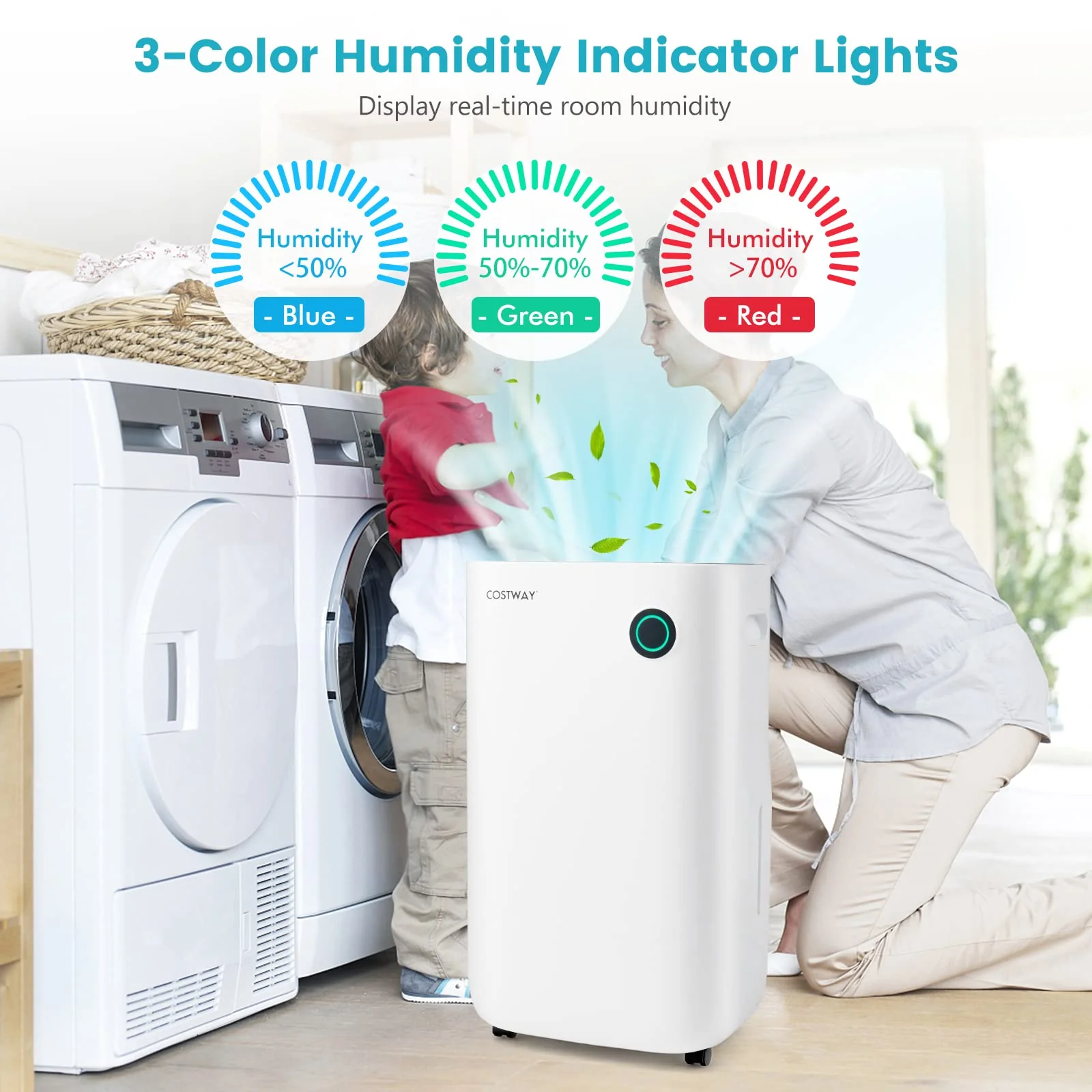 4500 Sq. Ft Quiet Dehumidifier, 1.7 Gallon Water Tank, 73-Pint/Day, Water Full Auto Shut Off - Image 3