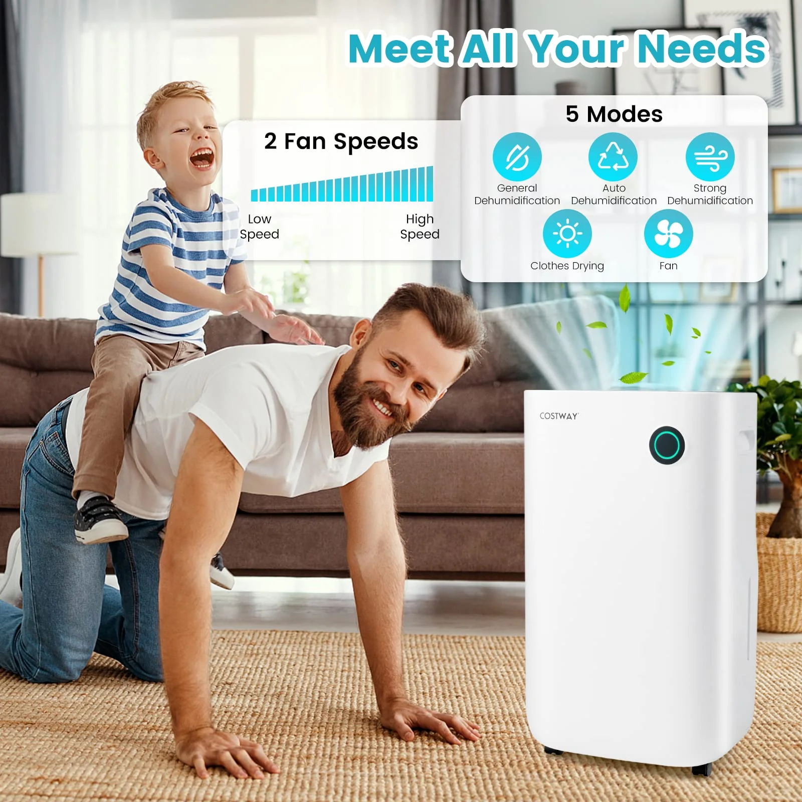 4500 Sq. Ft Quiet Dehumidifier, 1.7 Gallon Water Tank, 73-Pint/Day, Water Full Auto Shut Off - Image 5