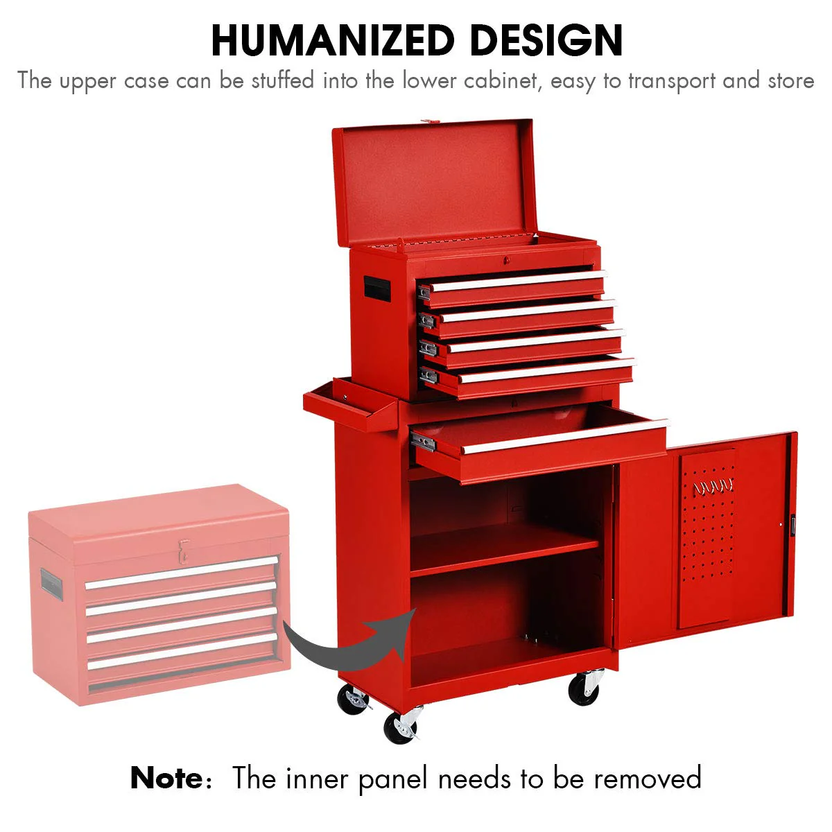 5-Drawer Rolling Tool Chest, Tool Storage Box - Image 12