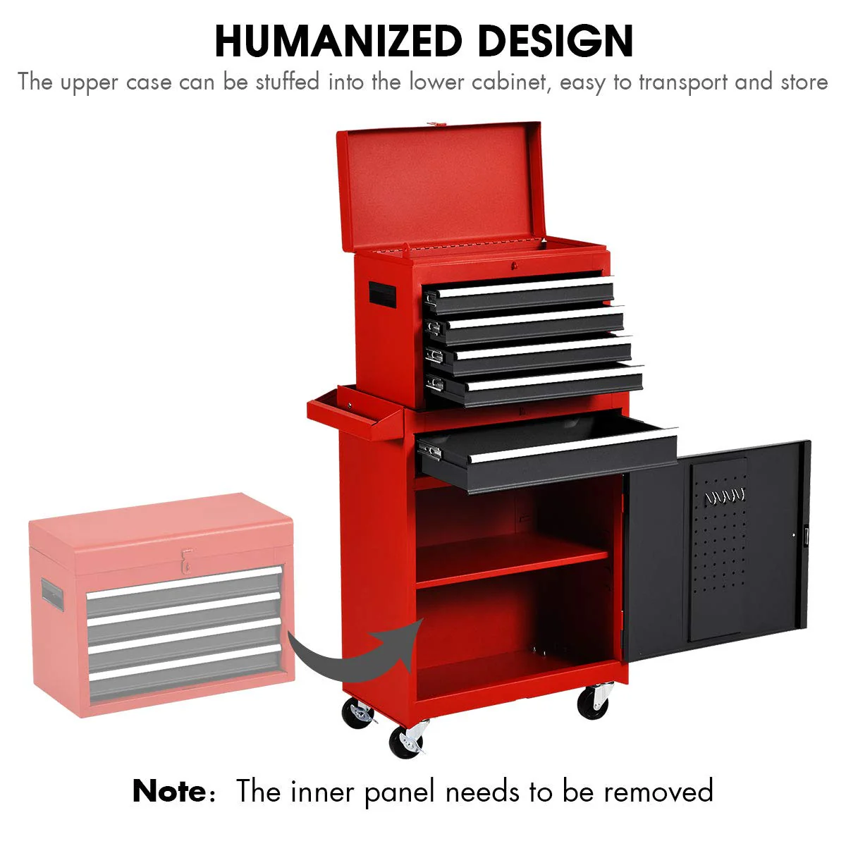 5-Drawer Rolling Tool Chest, Tool Storage Box - Image 6