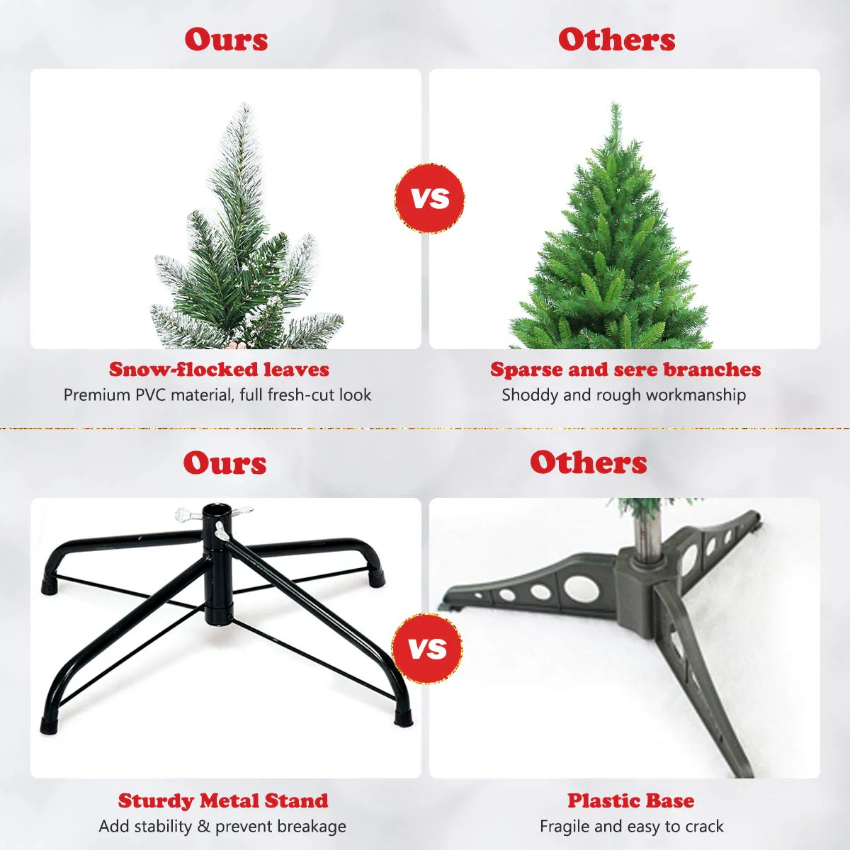 5ft, 6FT 7.5FT Artificial Pencil Christmas Tree - Image 7