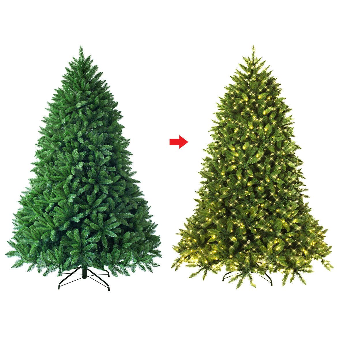 5ft Prelit Christmas Tree, Premium Hinged Artificial Fir Tree - Image 7