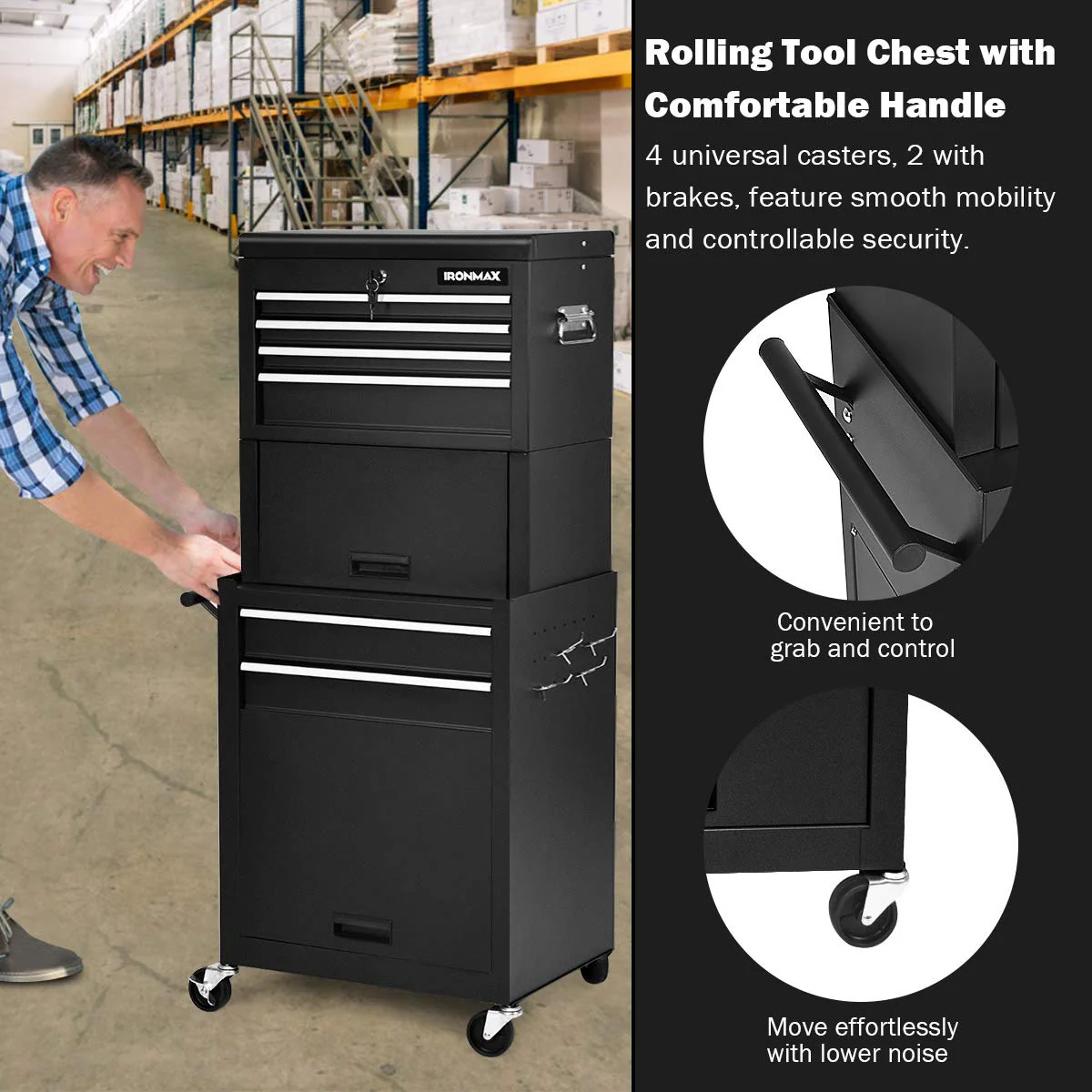 6-Drawer Rolling Tool Chest w/Riser - Image 3