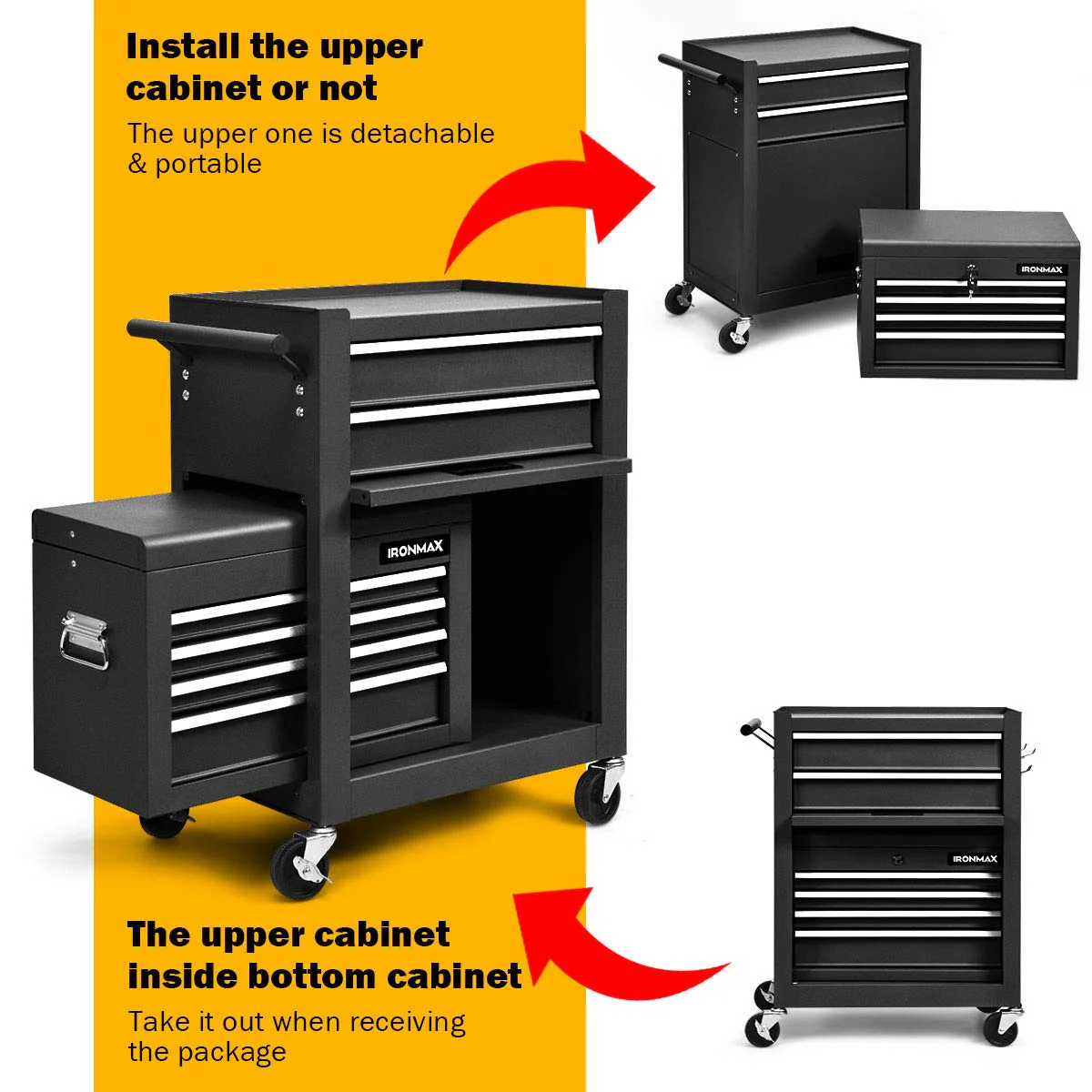 6-Drawer Rolling Tool Chest w/Riser - Image 4