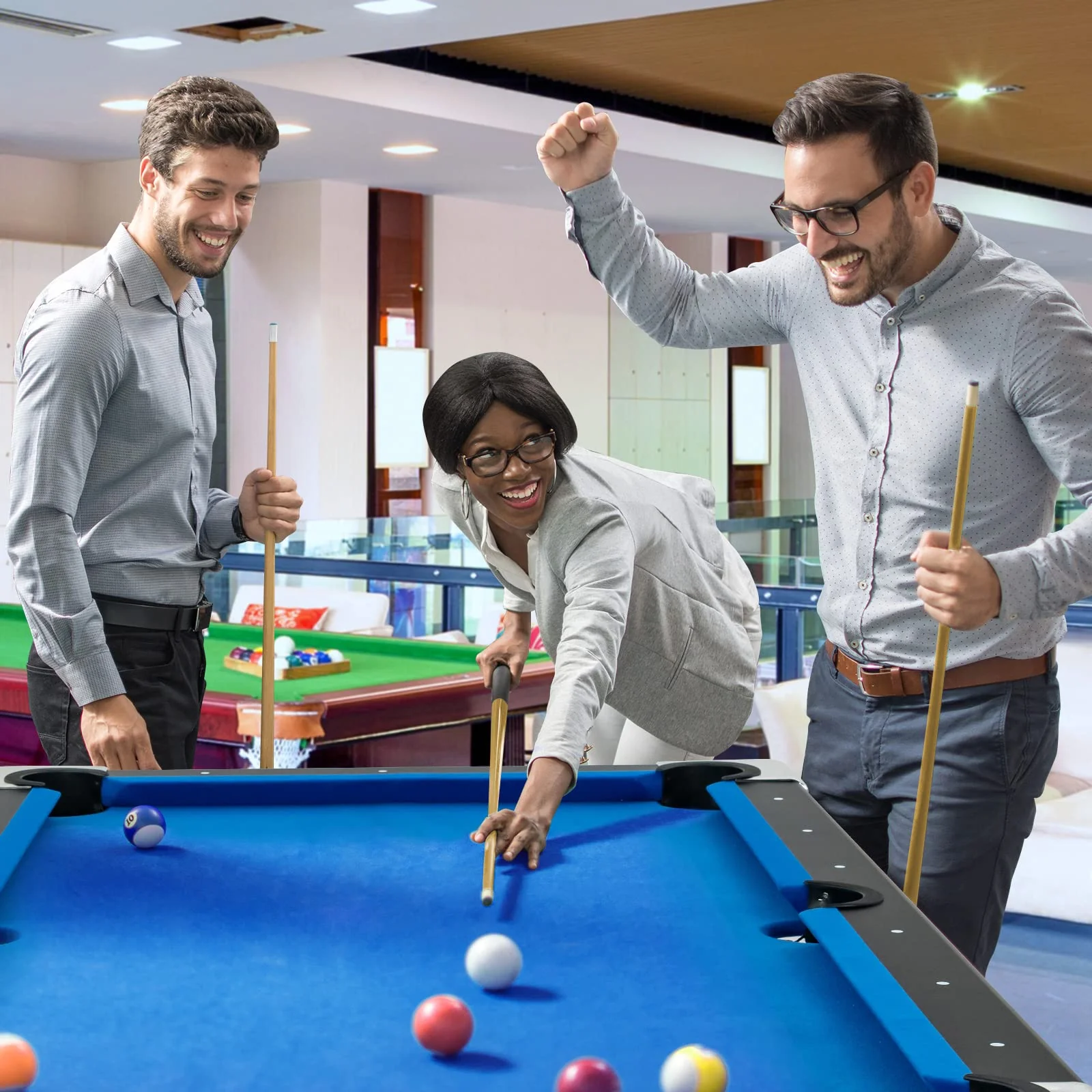6 FT Folding Pool Table, 76 Inch Portable Billiard Tables for Adults, Full Accessory Kit - Image 8