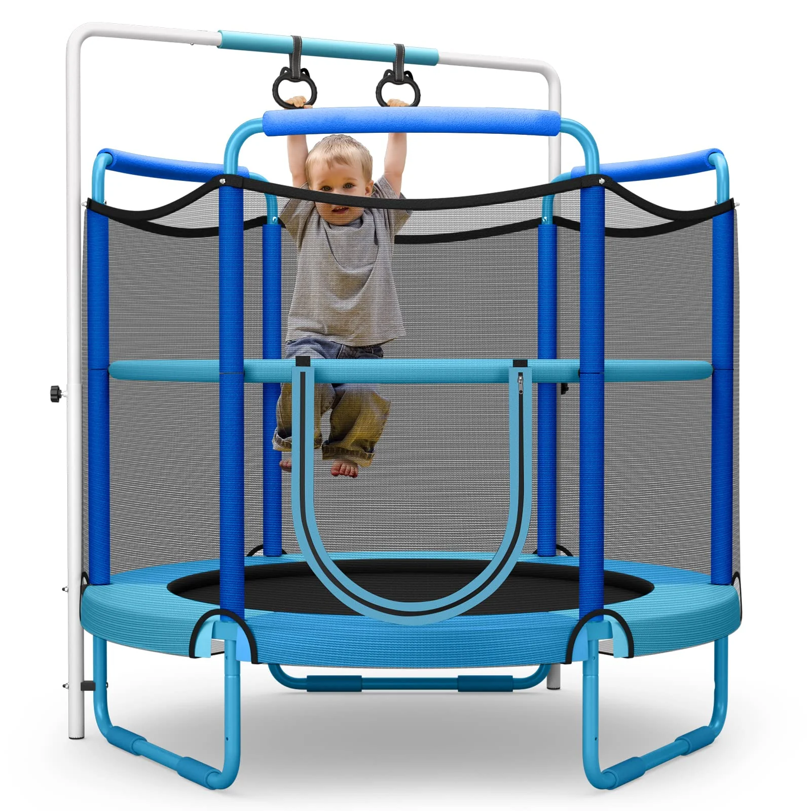 60 Inch Kids Trampoline with Safety Enclosure Net - Image 10
