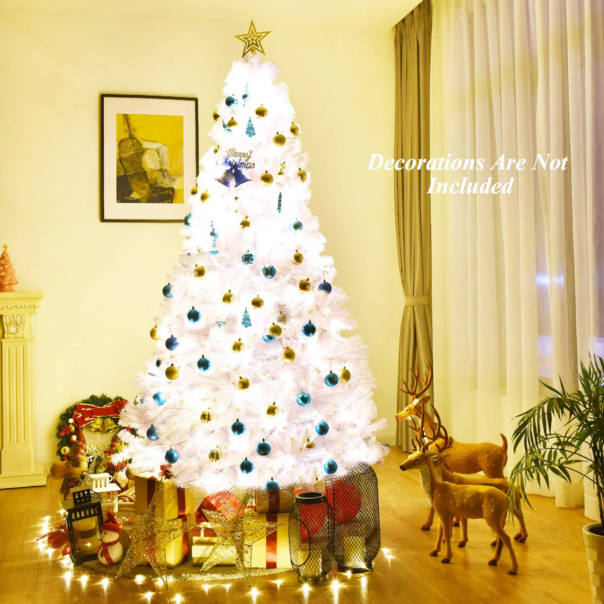 6ft /7.5ft/9ft White Artificial Christmas Tree - Image 4