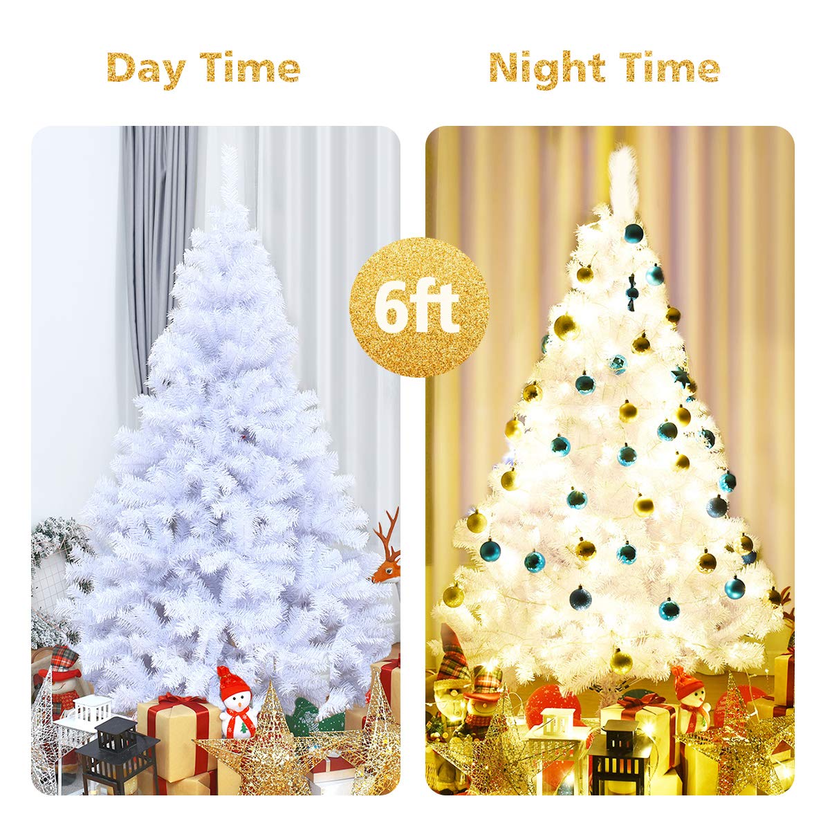6ft /7.5ft/9ft White Artificial Christmas Tree - Image 6