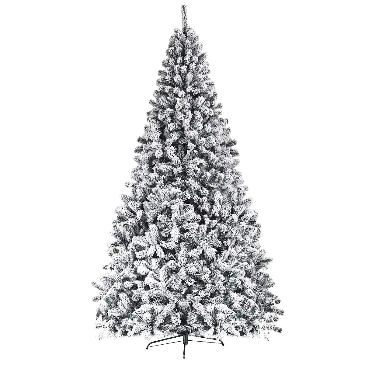 6FT/9FT  Snow Flocked Christmas Tree, Hinged Pine Tree